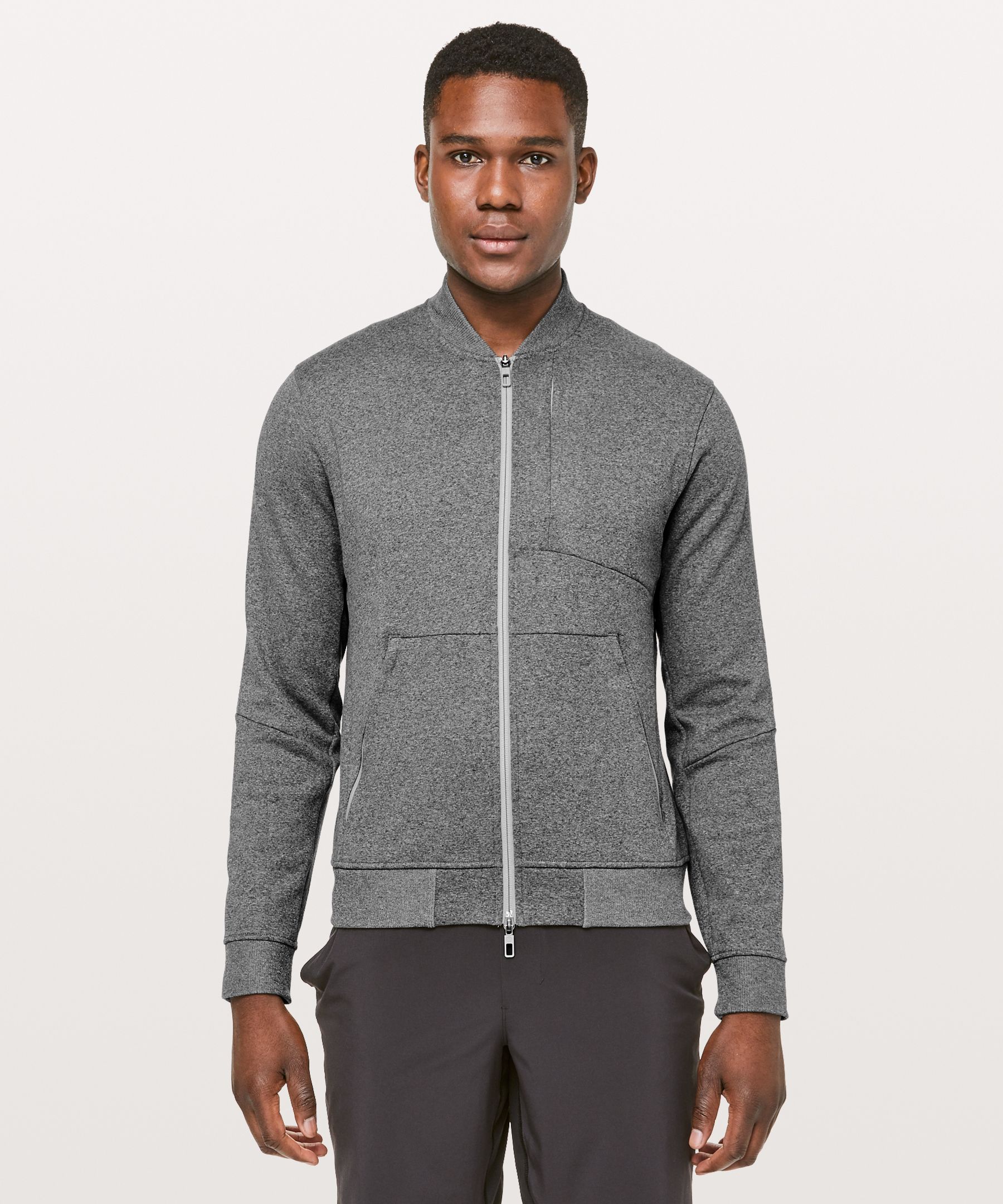 Lululemon City Sweat Bomber Fleece In Heathered Light Cast