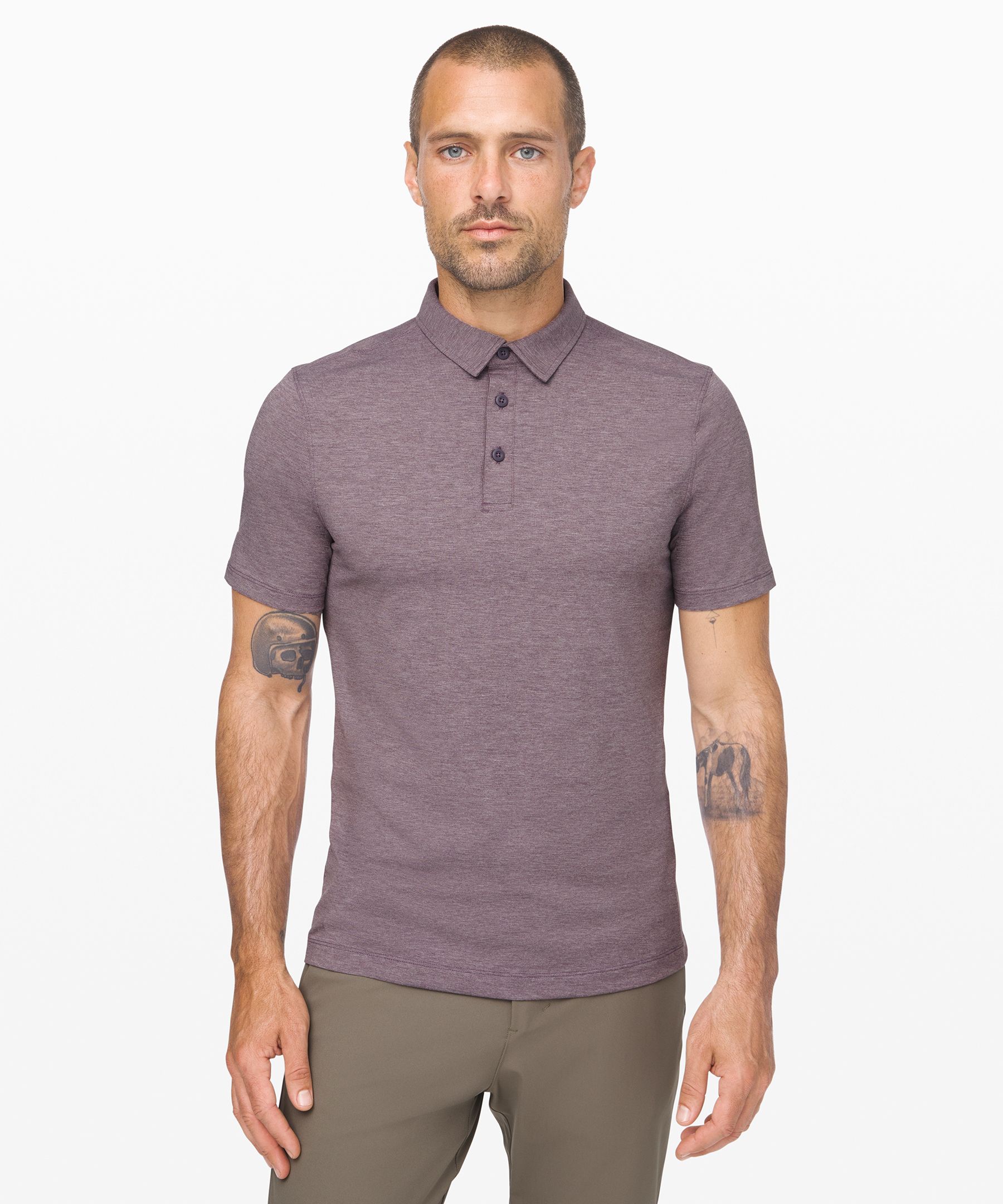 Lululemon Evolution Short Sleeve Polo Shirt - Smoked Spruce - lulu fanatics