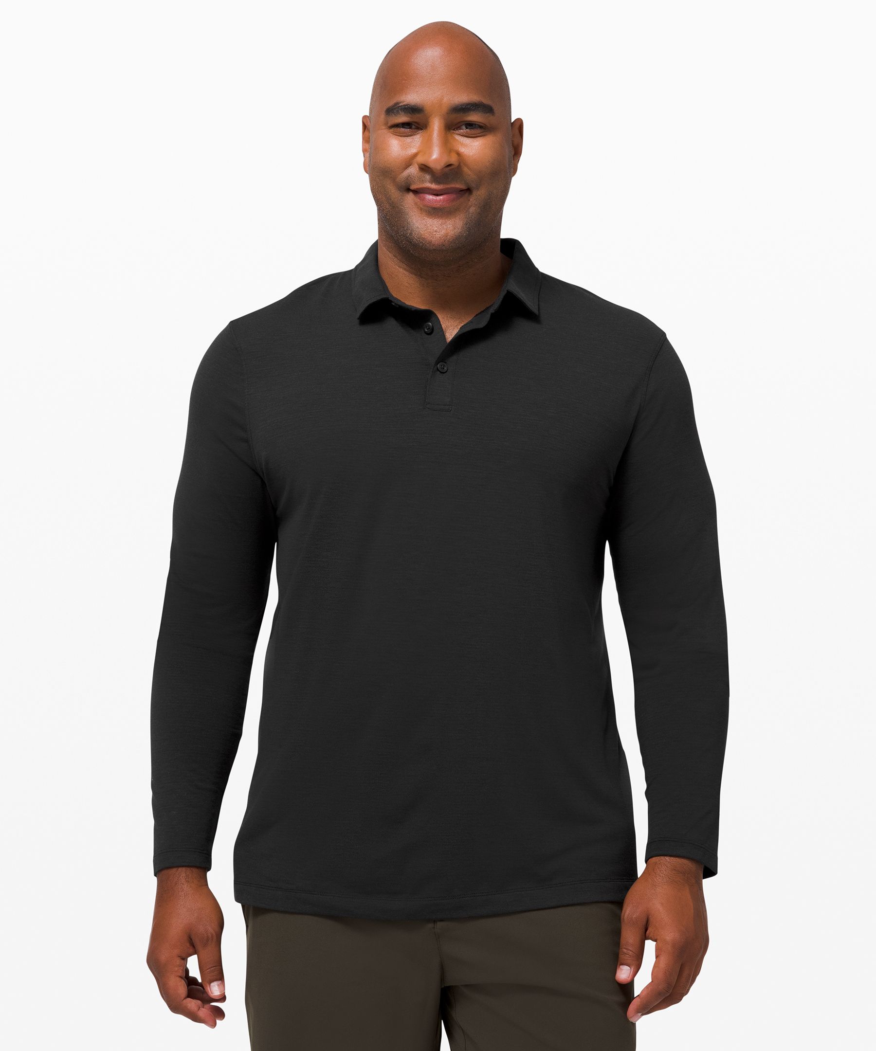 Long sleeve hotsell polo for men