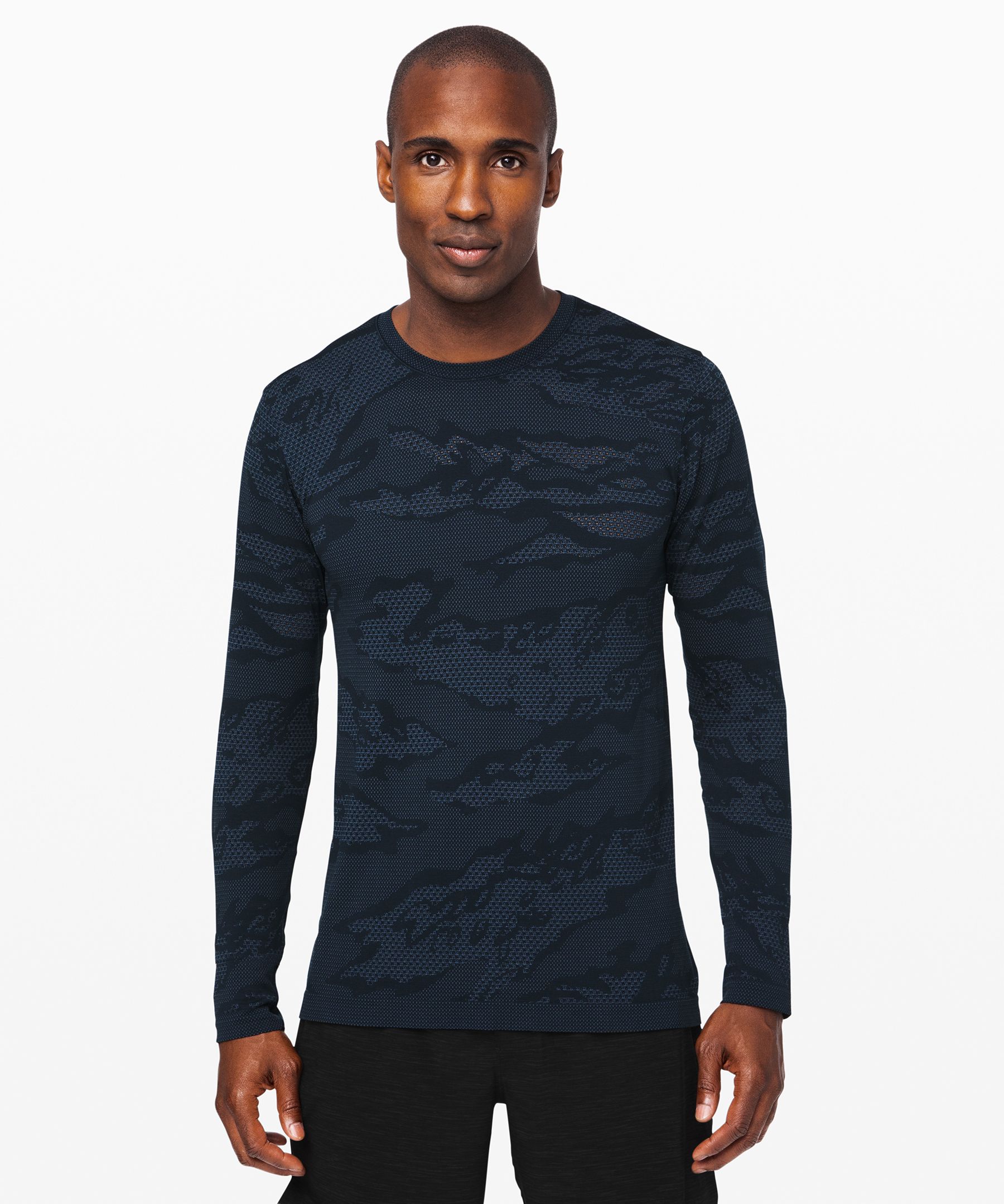 Lululemon Metal Vent Breathe Long Sleeve In Code Blue/true Navy