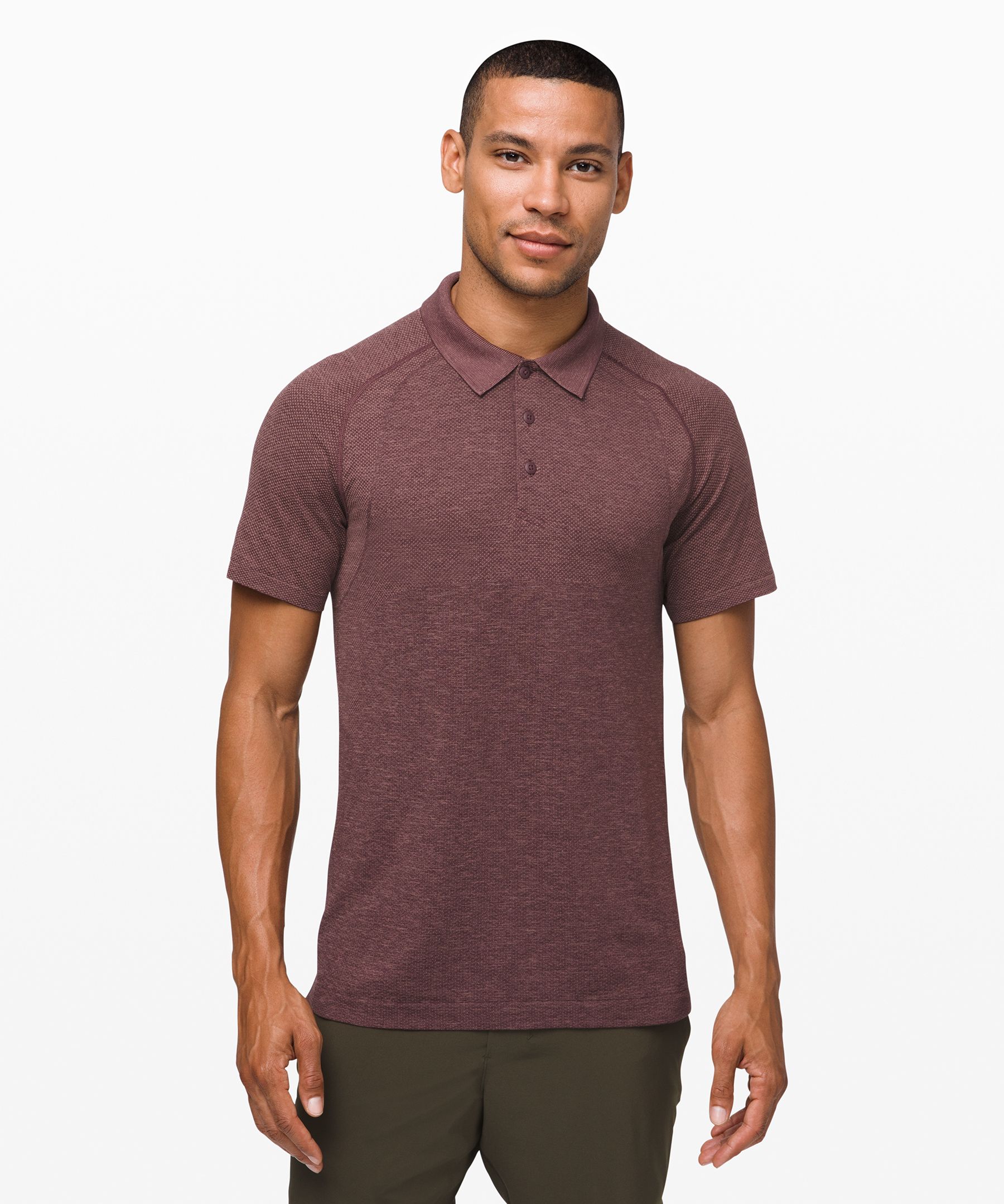Lululemon Metal Vent Tech Polo 2.0 In Red Dust/arctic Plum