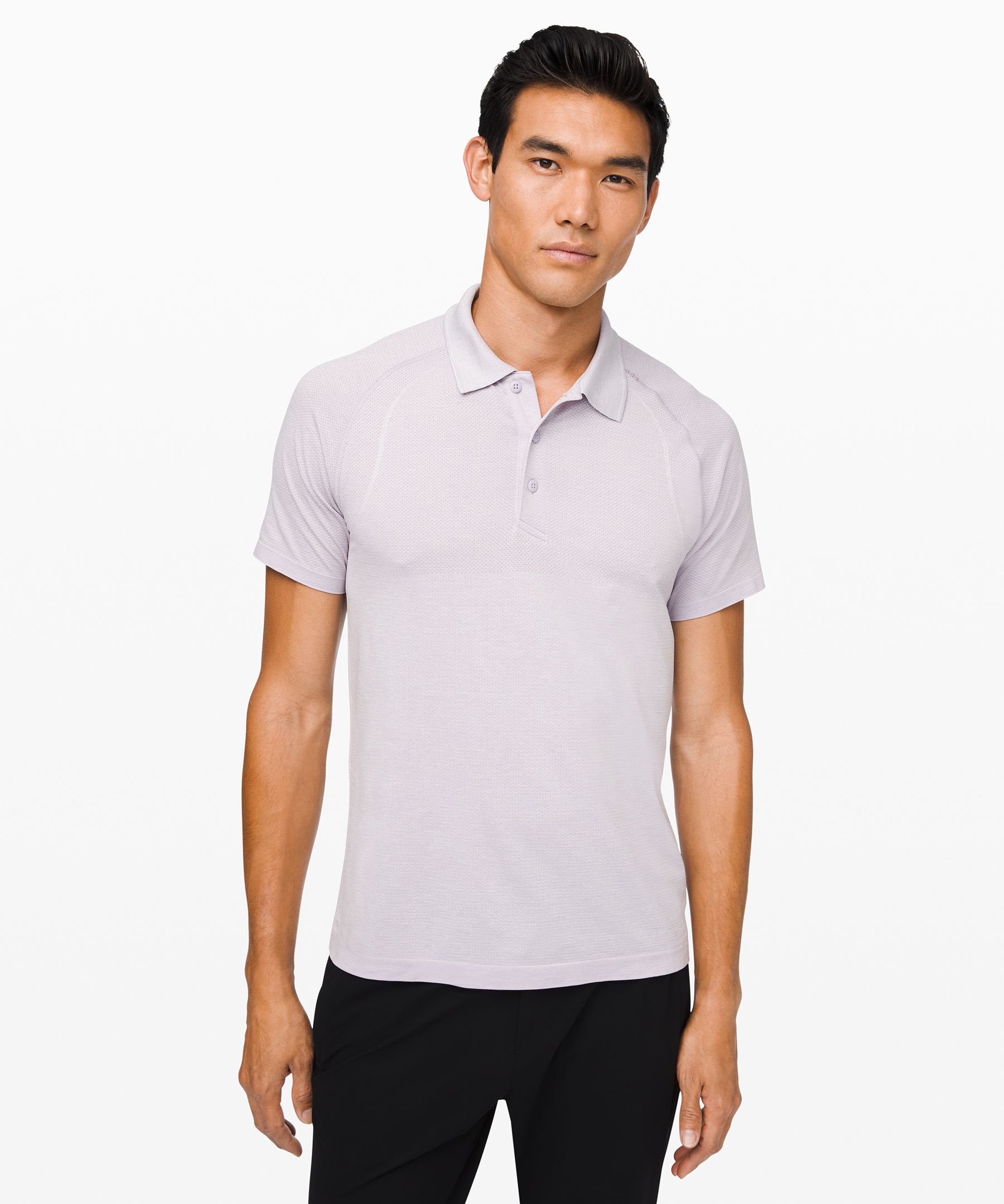 Lululemon Metal Vent Tech Polo 2.0 In Faint Lavender/white