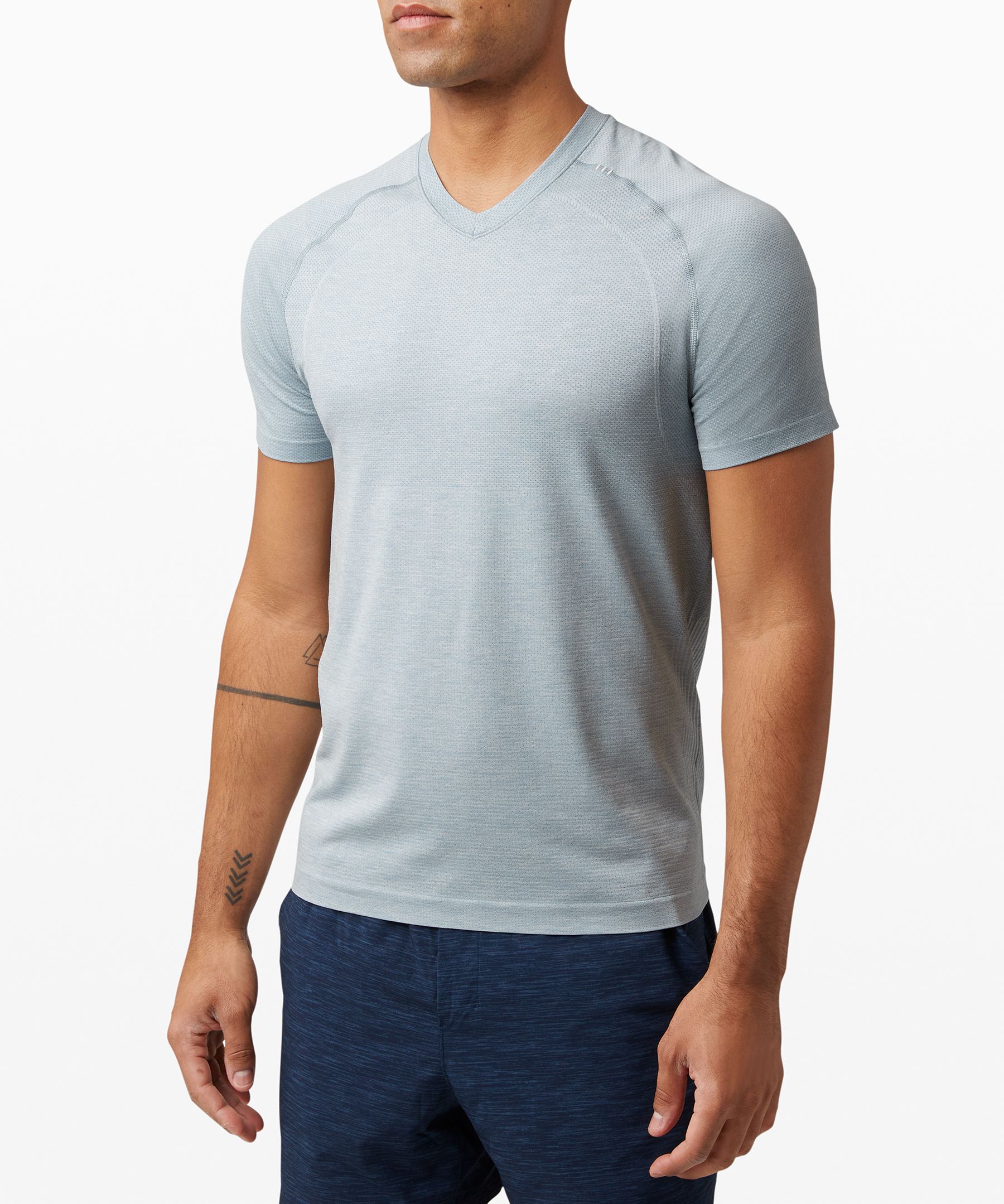 Lululemon Metal Vent Tech Short Sleeve V 2.0 *online Only In Blue