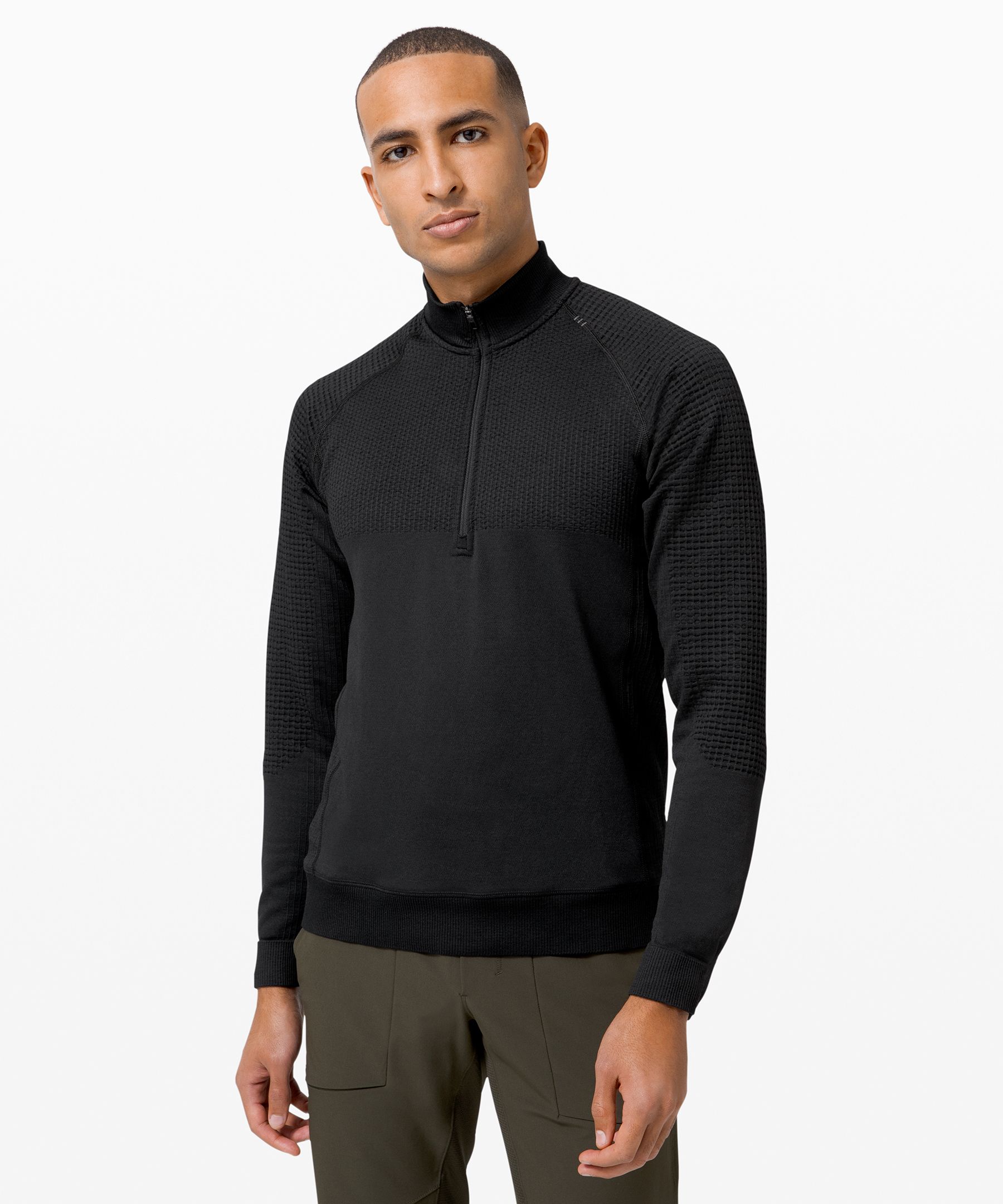 Lululemon - Engineered Warmth Stretch-Knit Half-Zip Top - Black