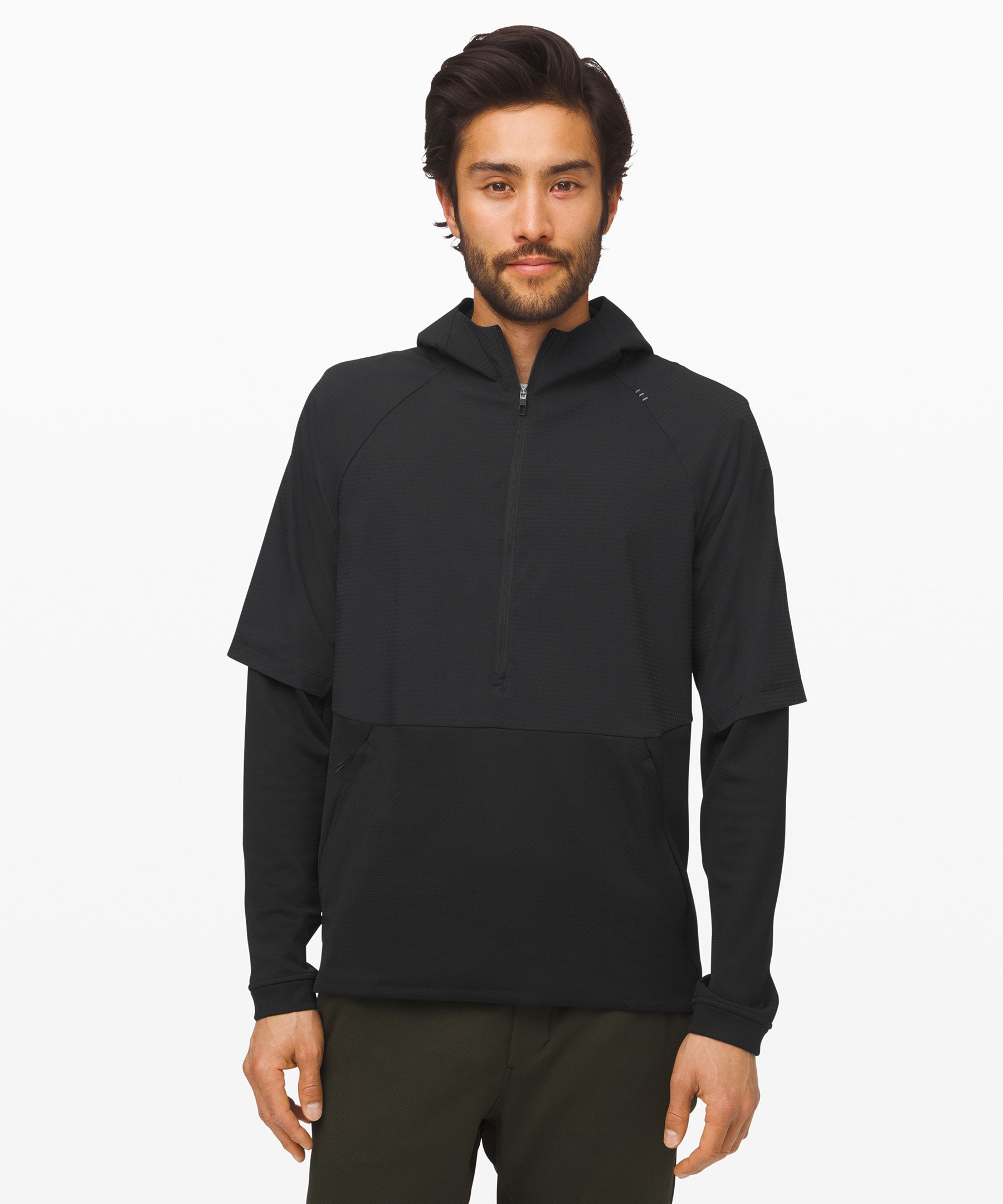 Lululemon Mobility Train Half Zip Hoodie In Black