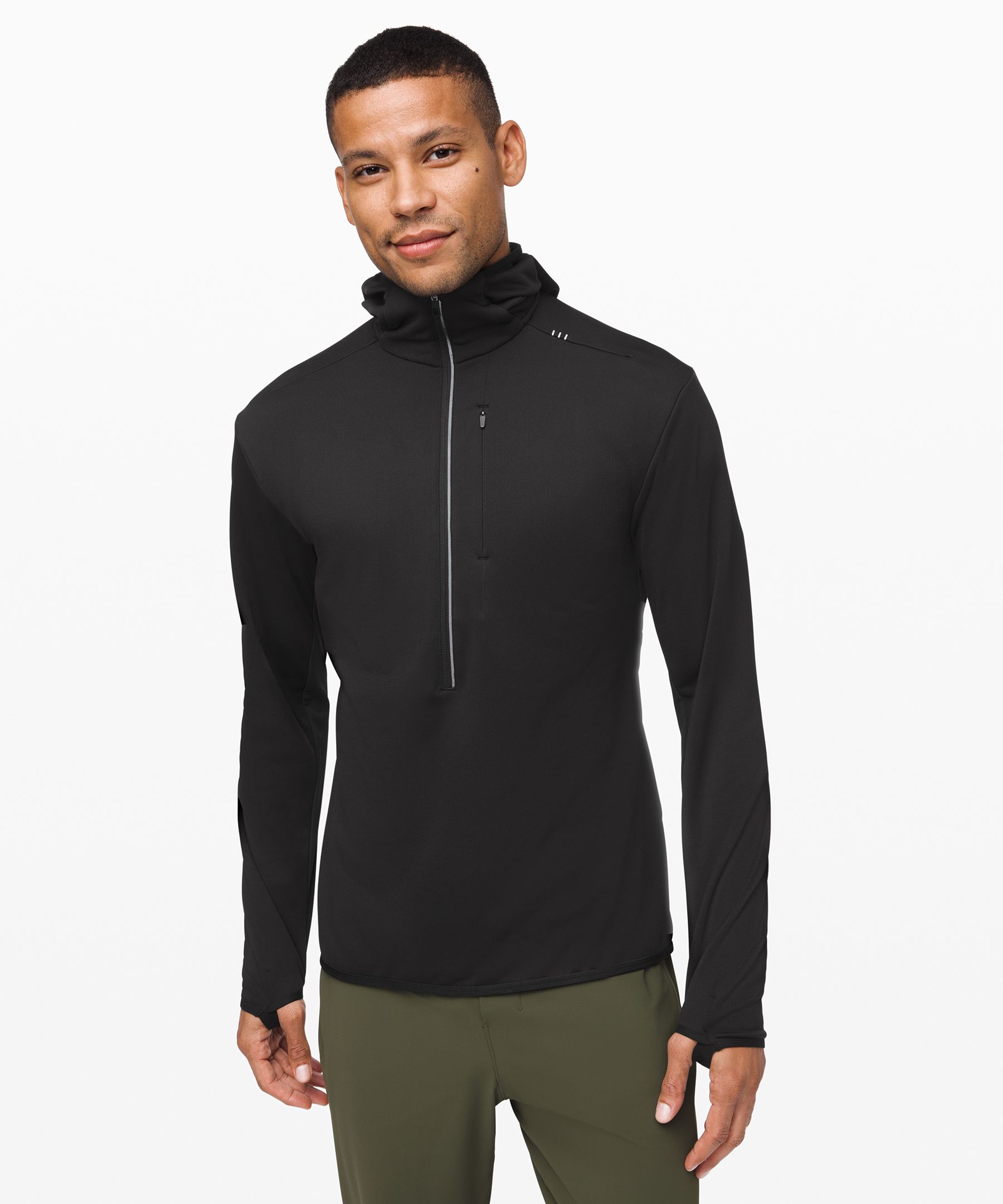 Lululemon - Cold-Terrain Mesh-Trimmed Jersey Half-Zip Hooded