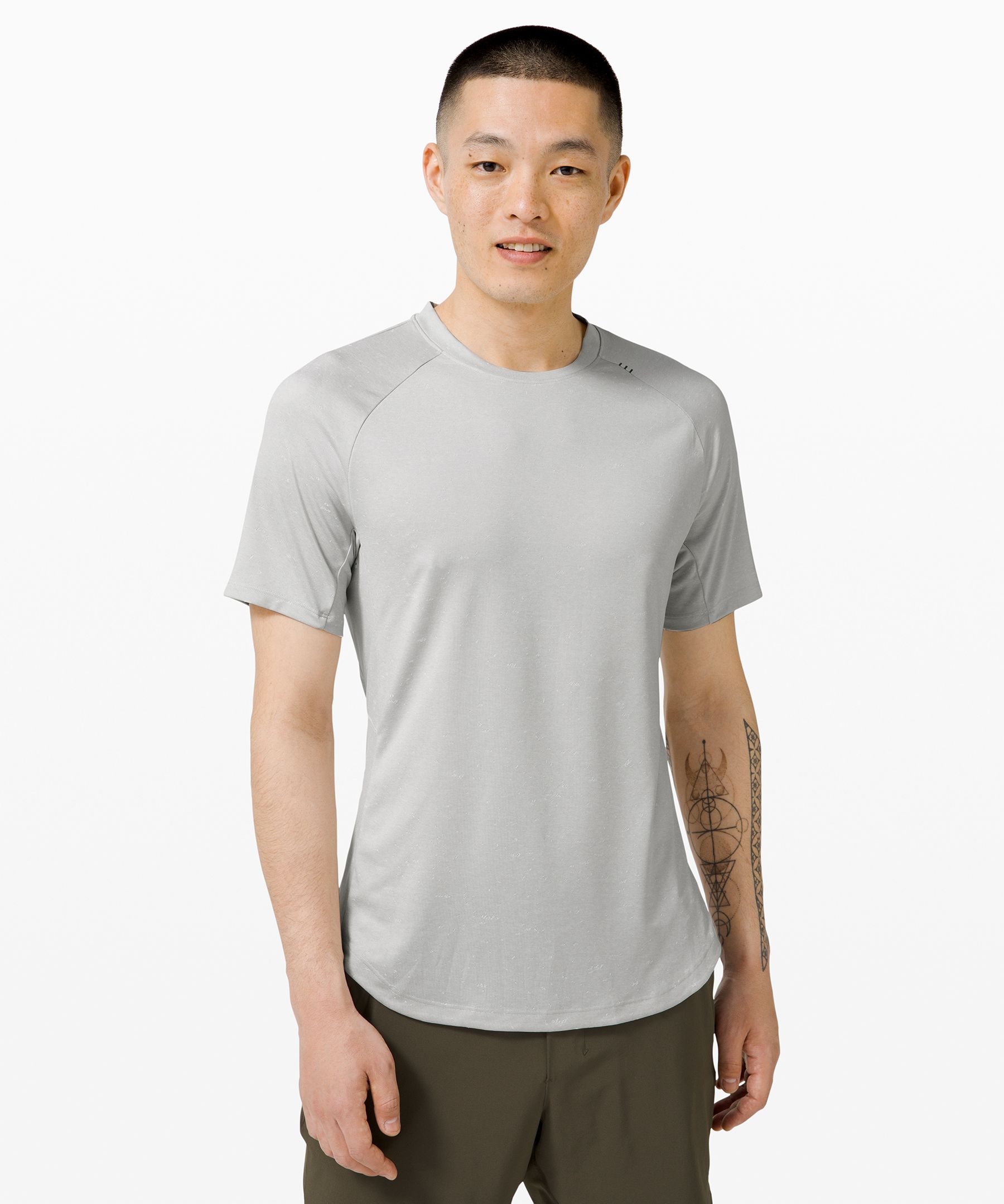 Lululemon Fast And Free Short Sleeve Shirt In Grey