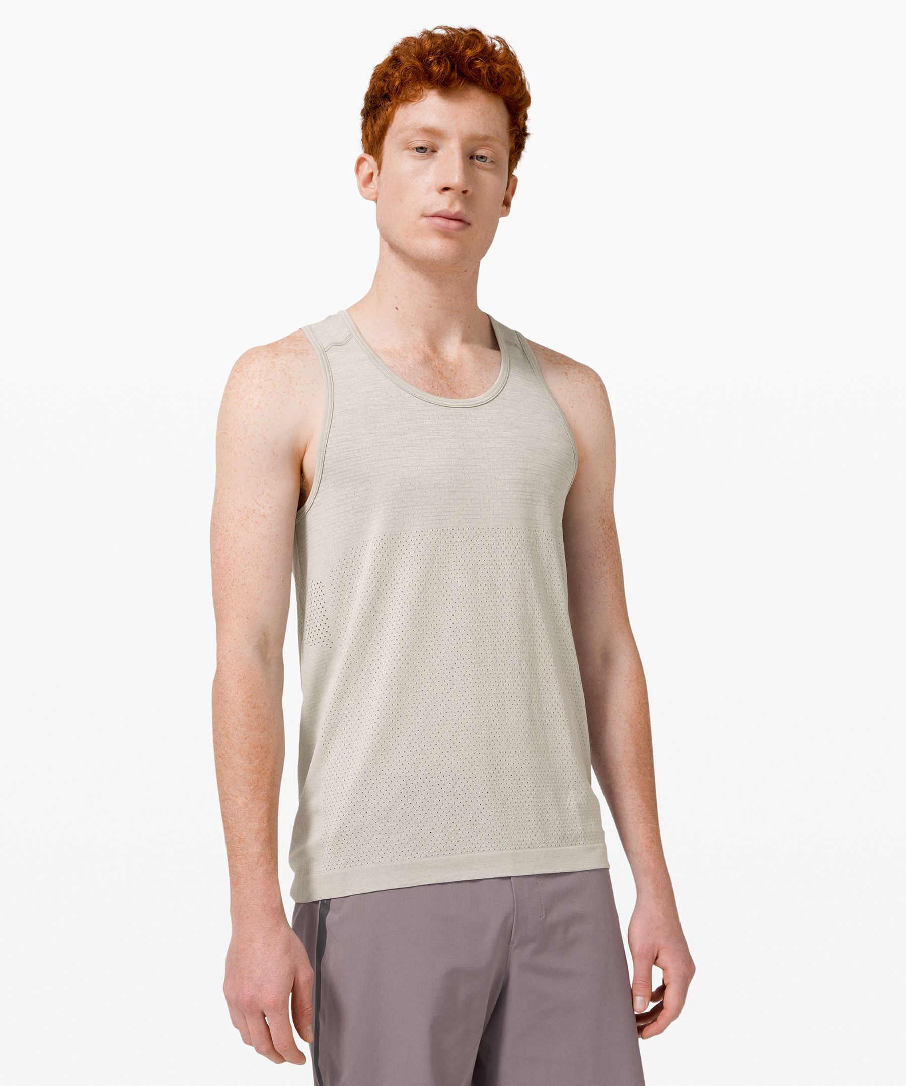 Lululemon Metal Vent Breathe Tank Top In Khaki