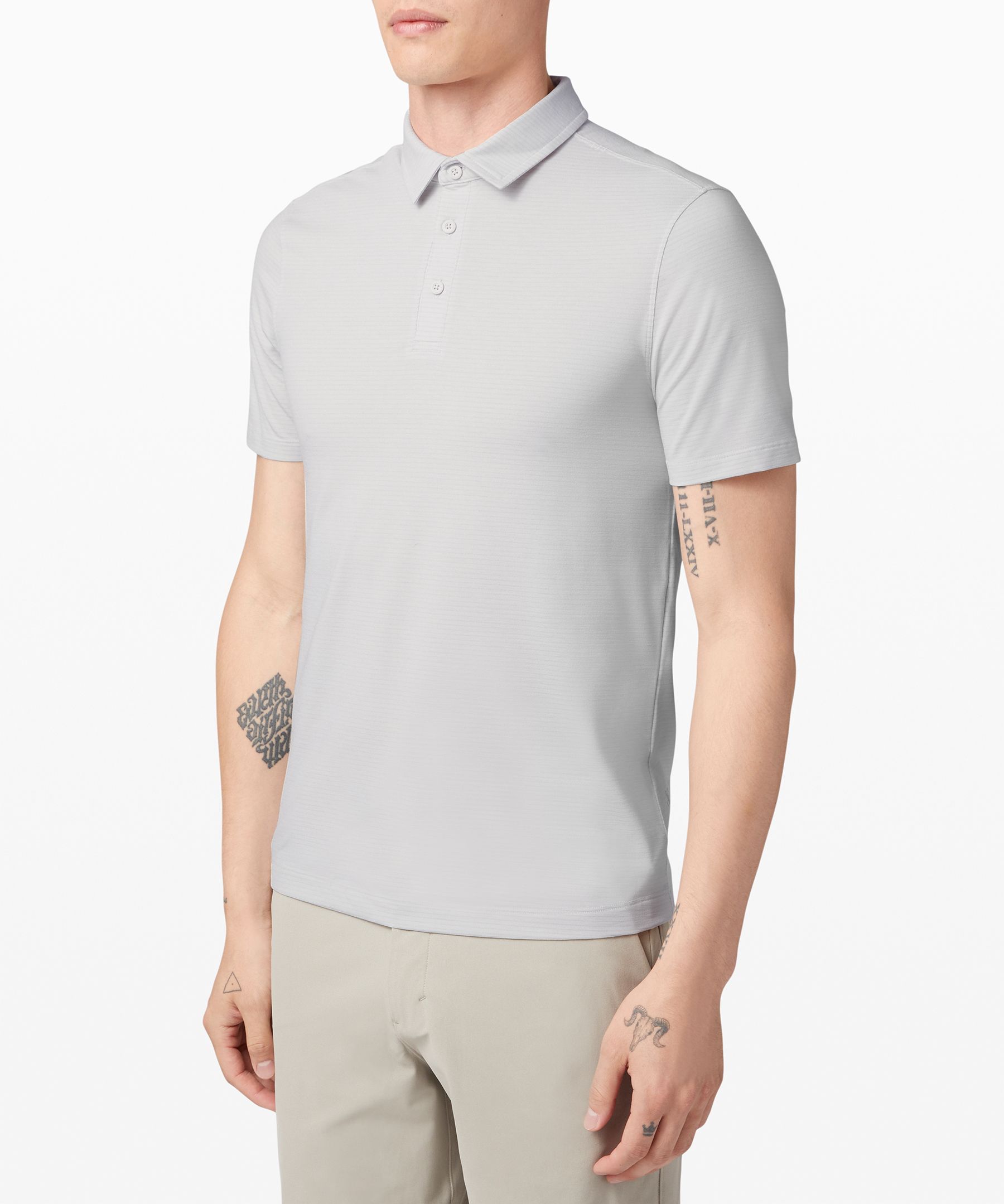 Lululemon Evolution Short Sleeve Polo Shirt In Grey