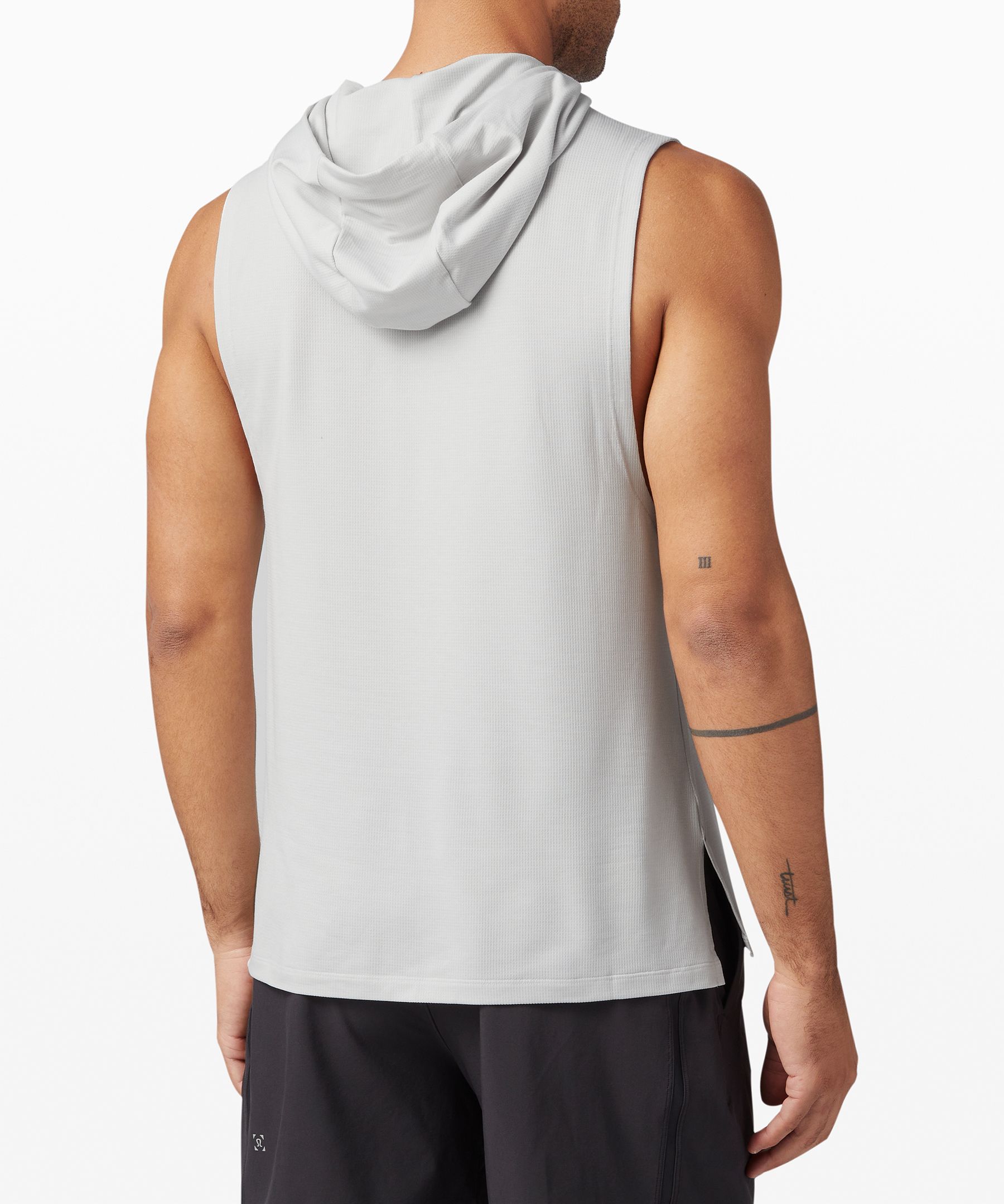 Drop arm sleeveless outlet hoodie