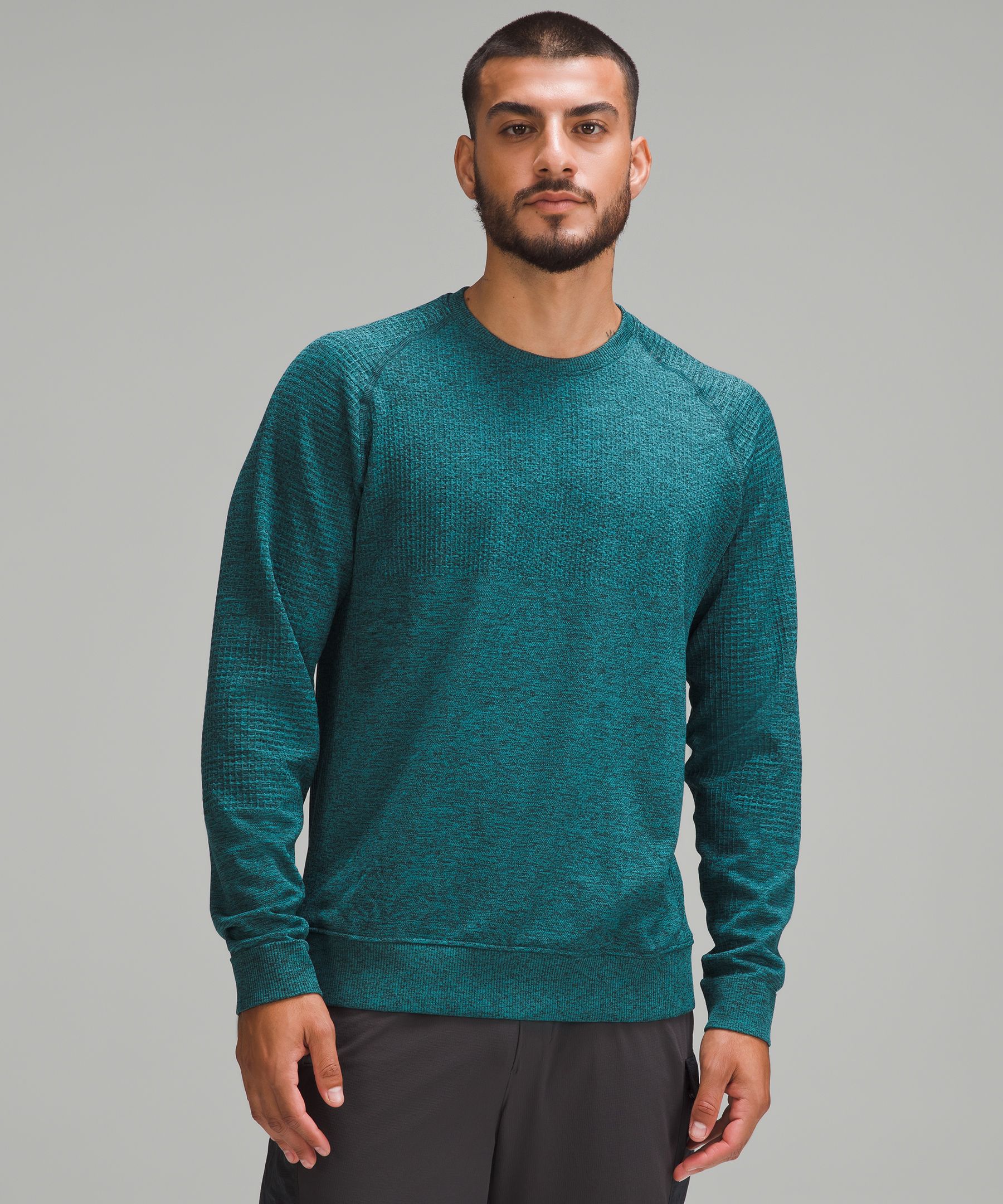 Lululemon Engineered Warmth Long Sleeve - Dark Olive / Dark Olive - lulu  fanatics