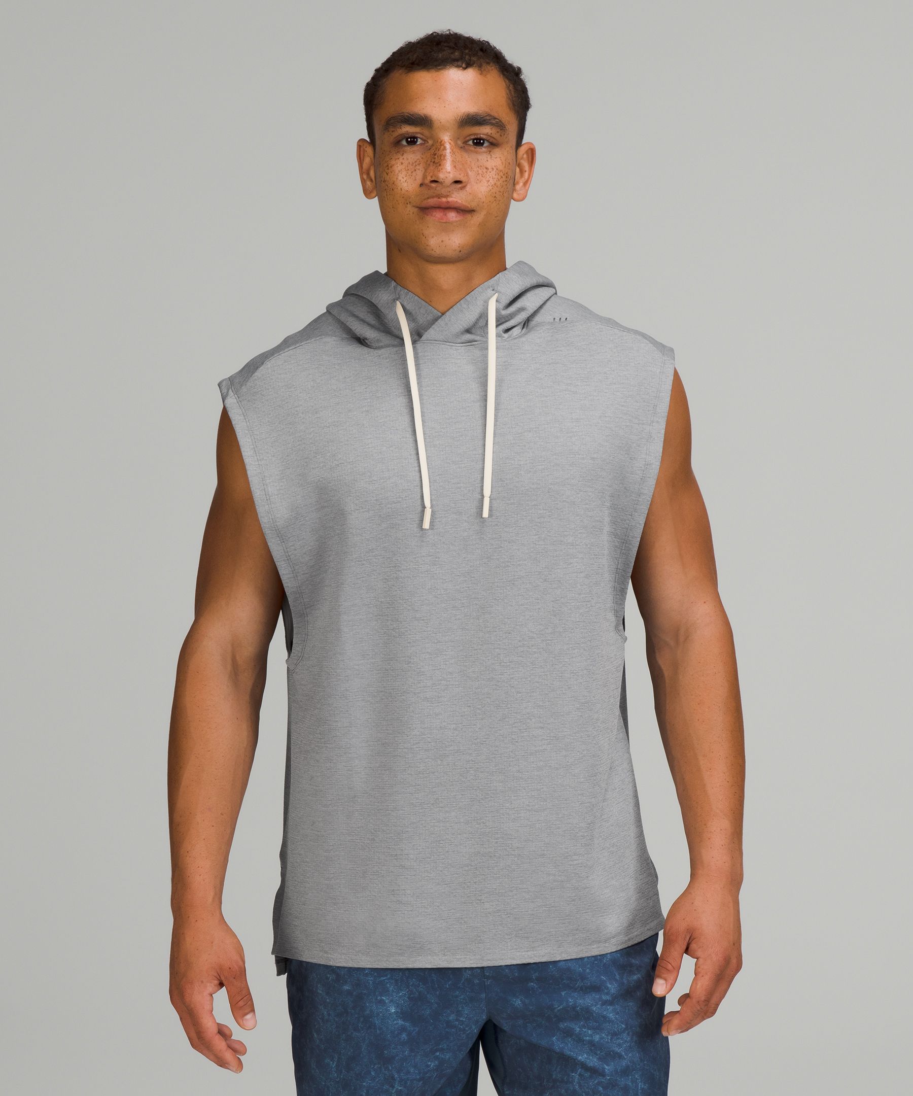 Lululemon Breaking Bounds Sleeveless Hoodie In Heathered White