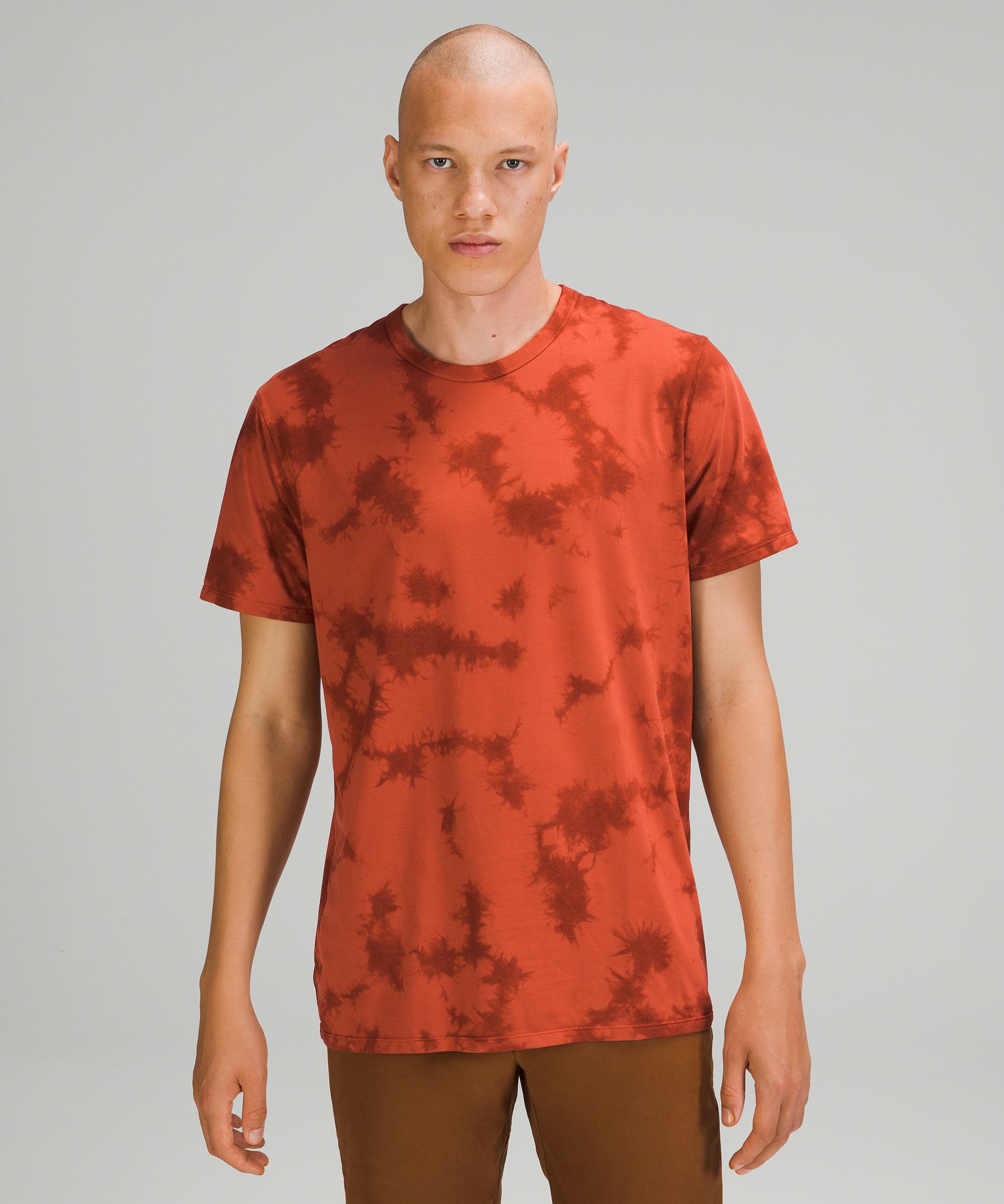 Lululemon The Fundamental T-shirt In New Tide Shibori Aztec Brick