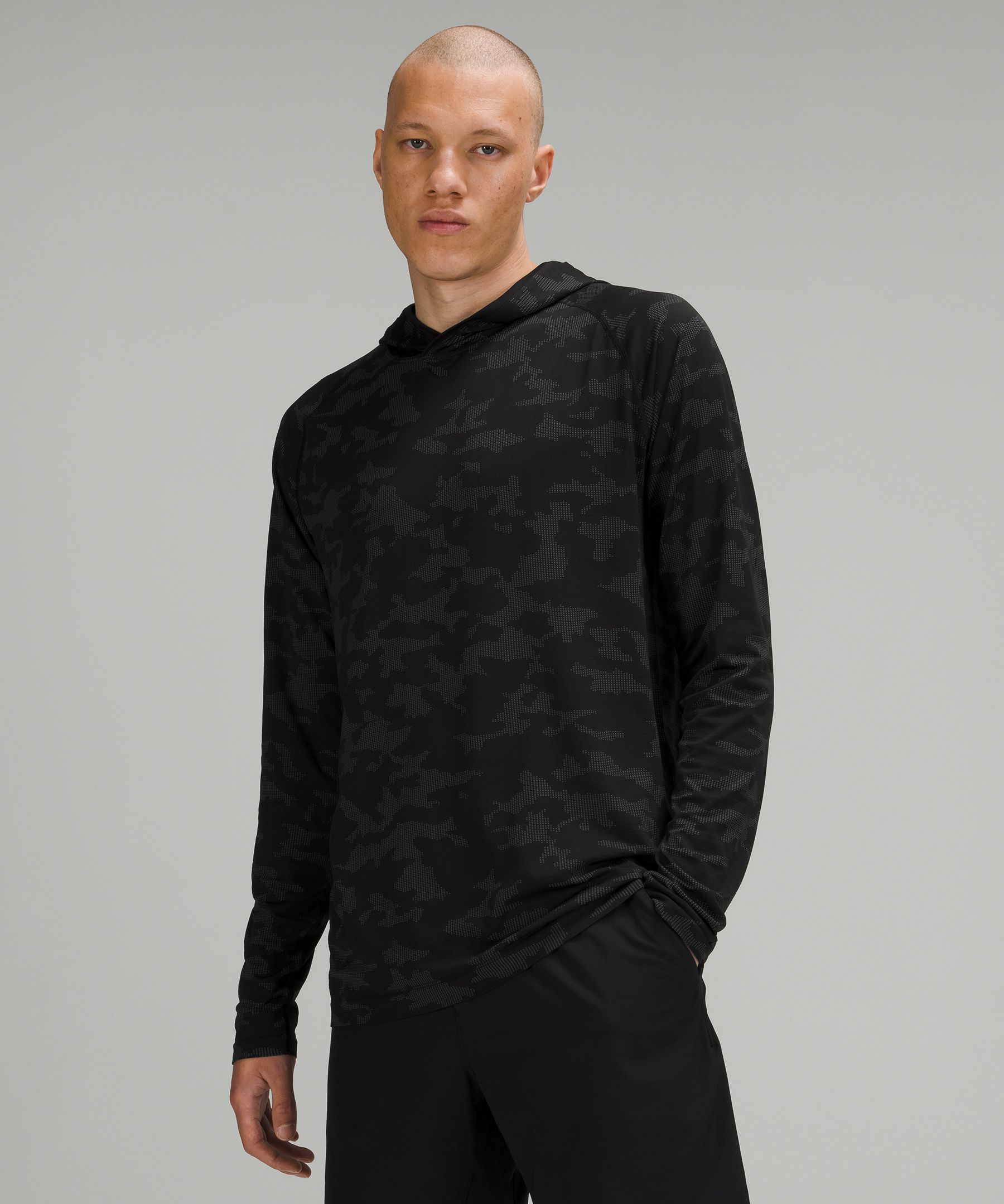 Lululemon Metal Vent Tech Hoodie 2.0 In Heritage Camo Asphalt Grey/black