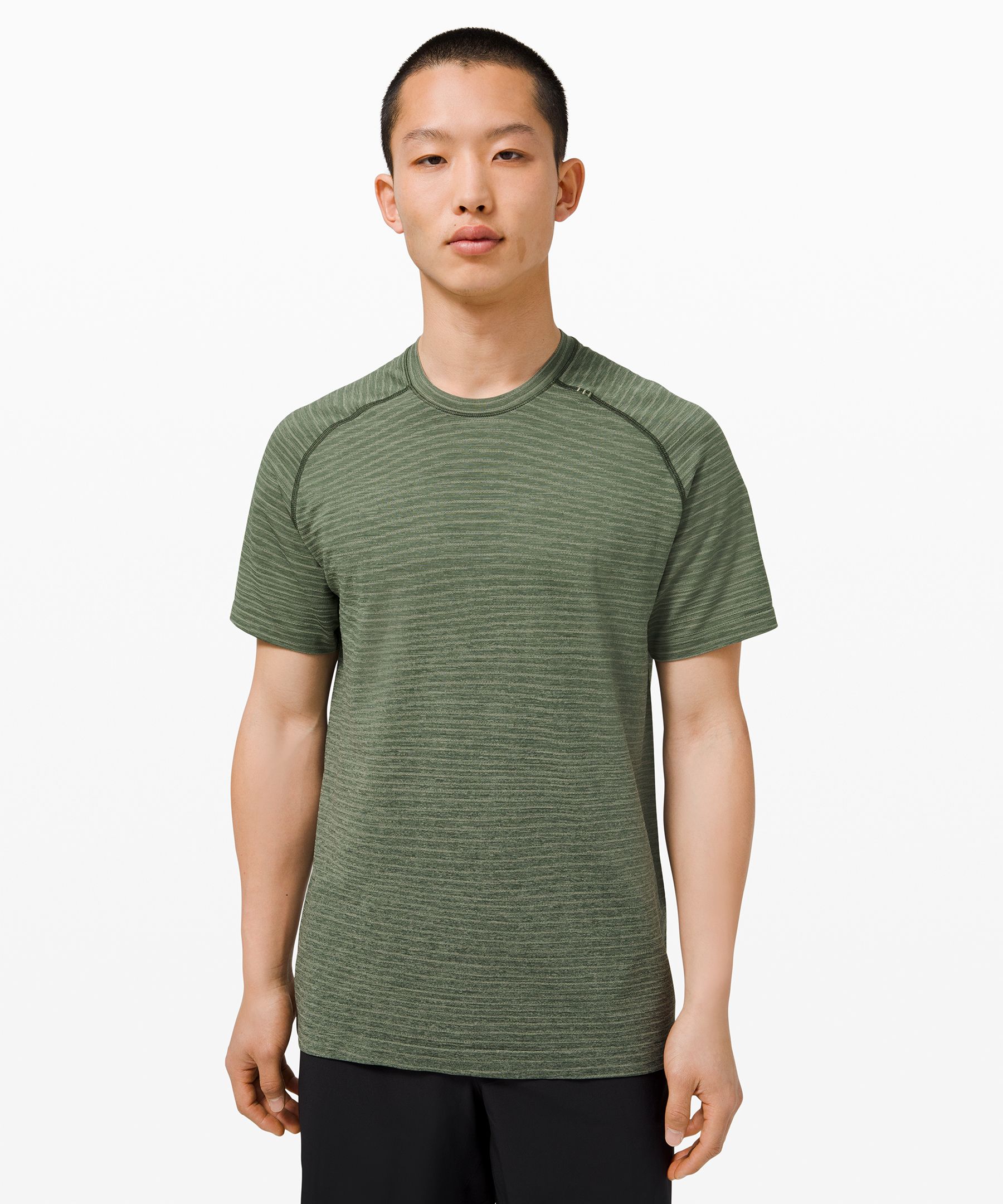 Lululemon Metal Vent Tech Short Sleeve Shirt 2.0 In Wave Fade Rosemary Green/smoked Spruce