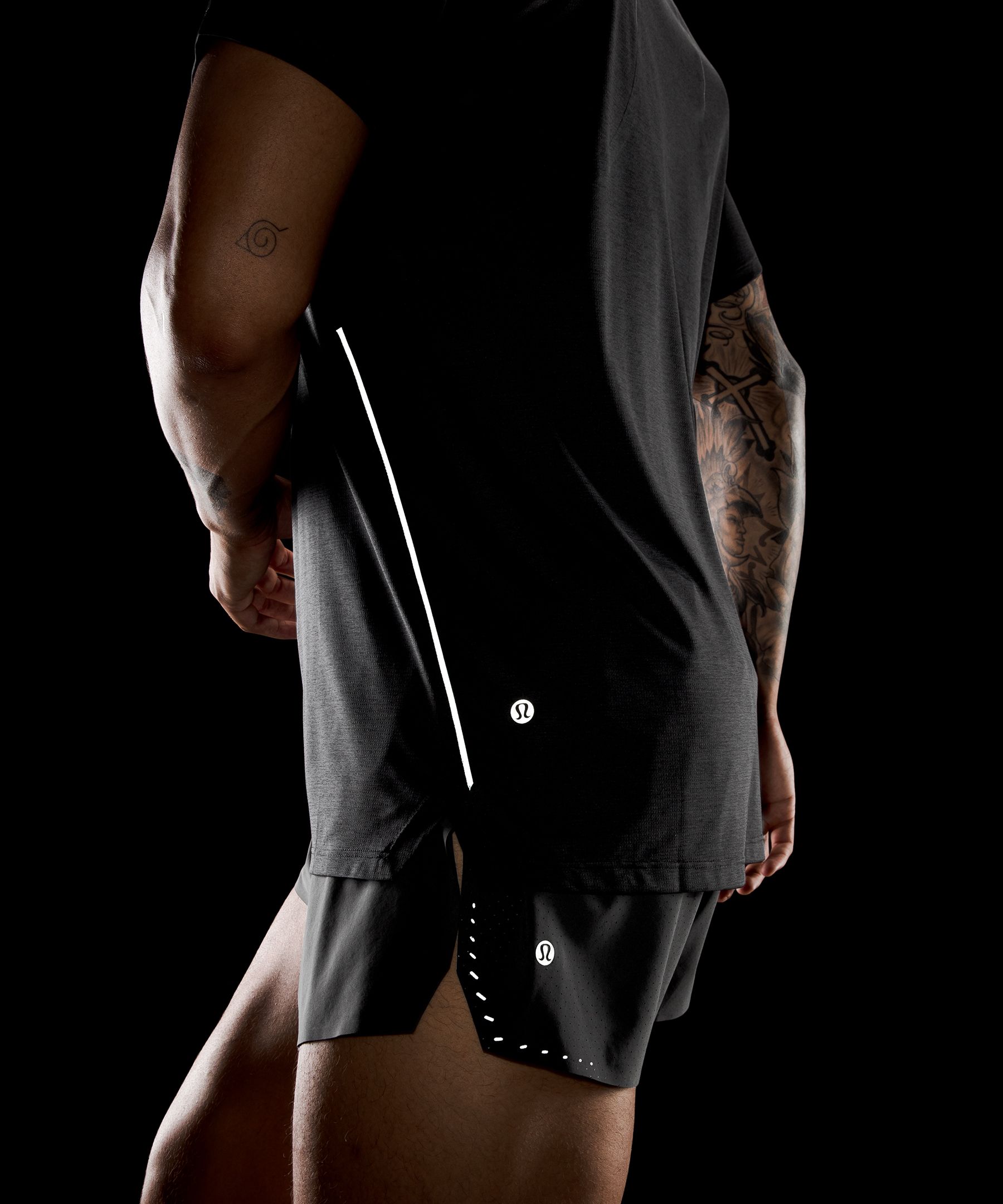 Black Fast and Free recycled fibre-blend shorts