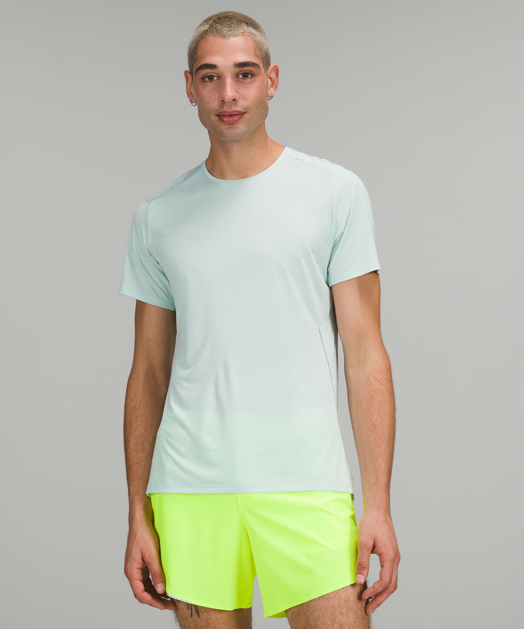 Lululemon Fast And Free Short Sleeve Shirt In Heathered Delicate Mint