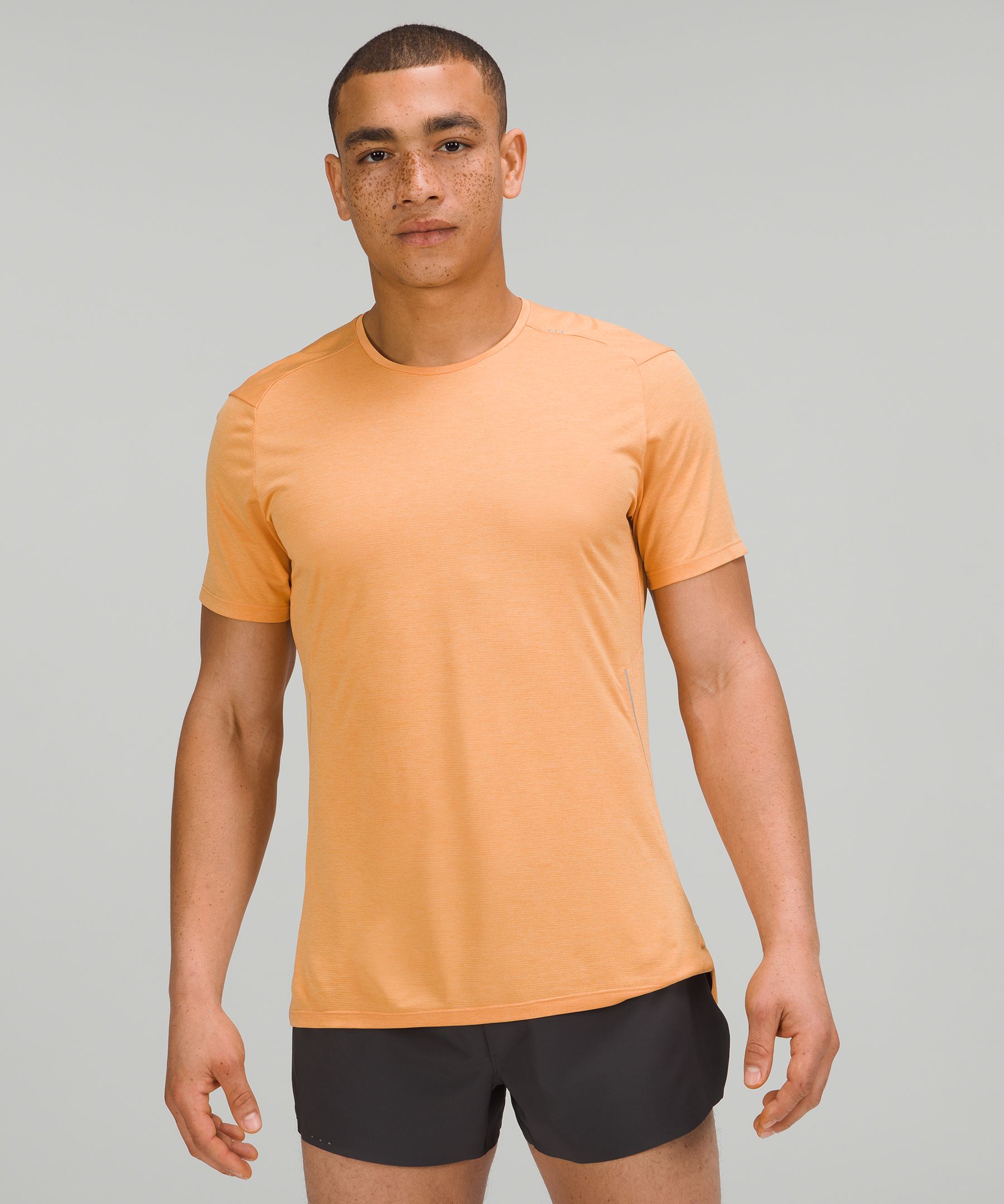 Lululemon Fast And Free Short Sleeve Shirt In Heathered Warm Apricot