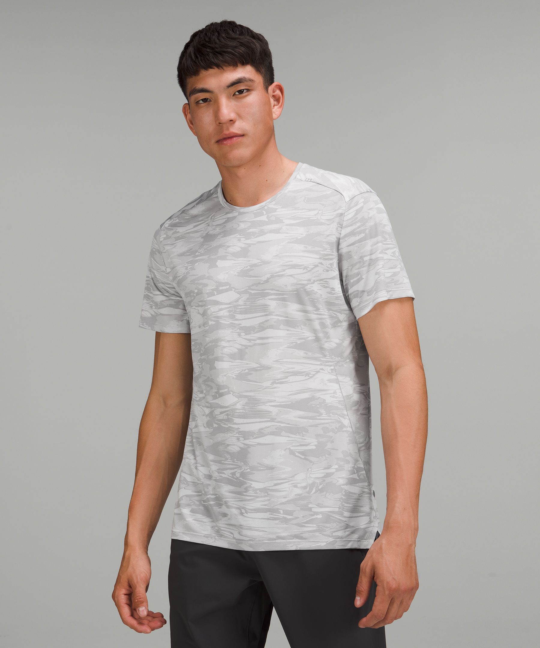 Lululemon Fast And Free Short Sleeve Shirt In Paint Glide Wp Bw