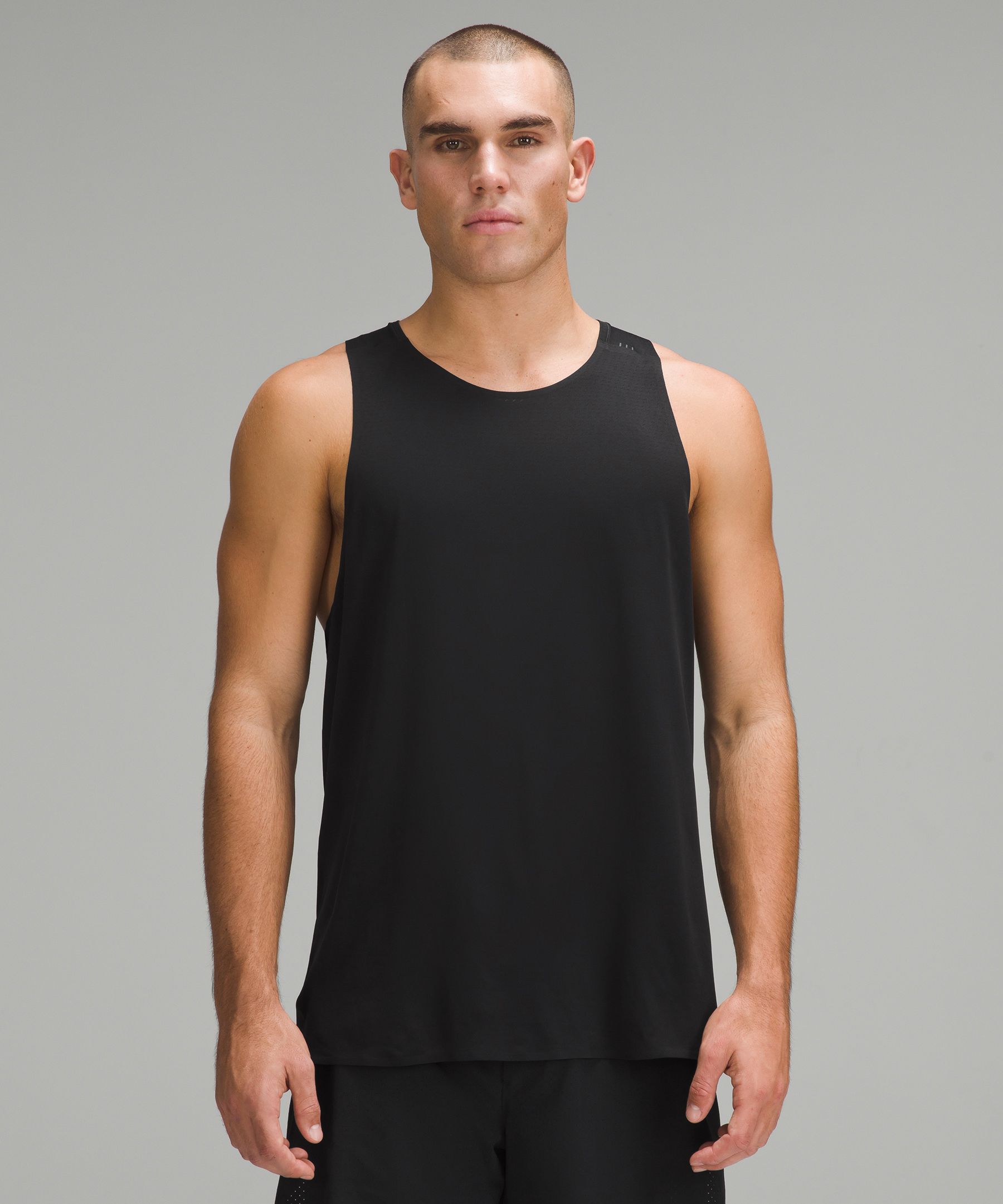 lululemon – Men's Fast and Free Classic-Fit Singlet Breathe – Color Black – Size 2XL