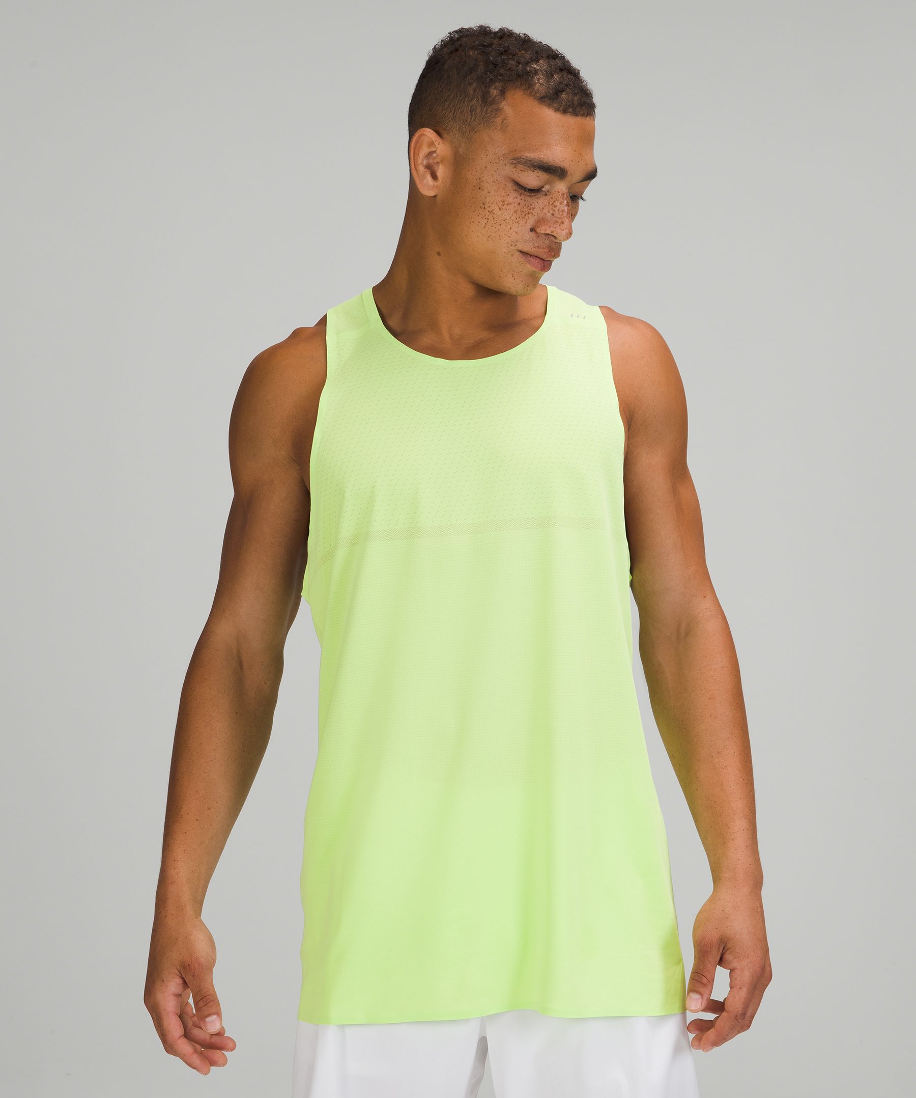 Lululemon Fast And Free Singlet In Neo Mint