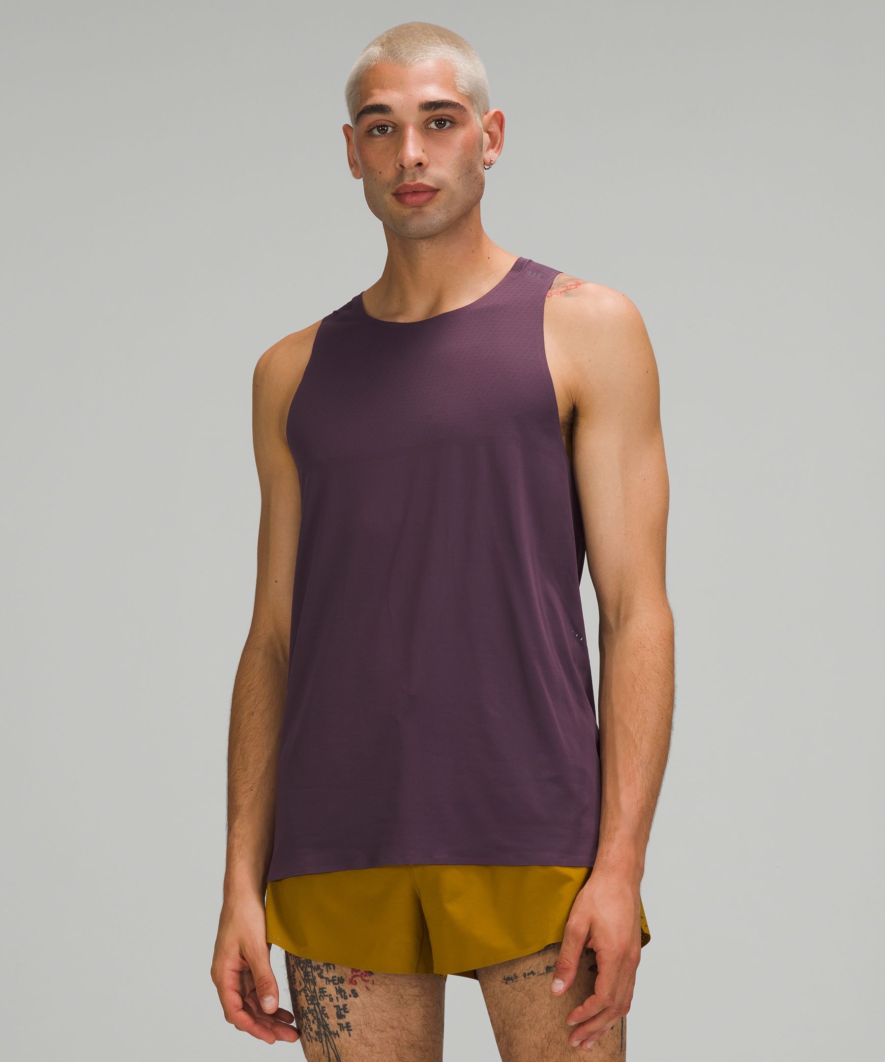 Lululemon Fast And Free Singlet In Grape Thistle