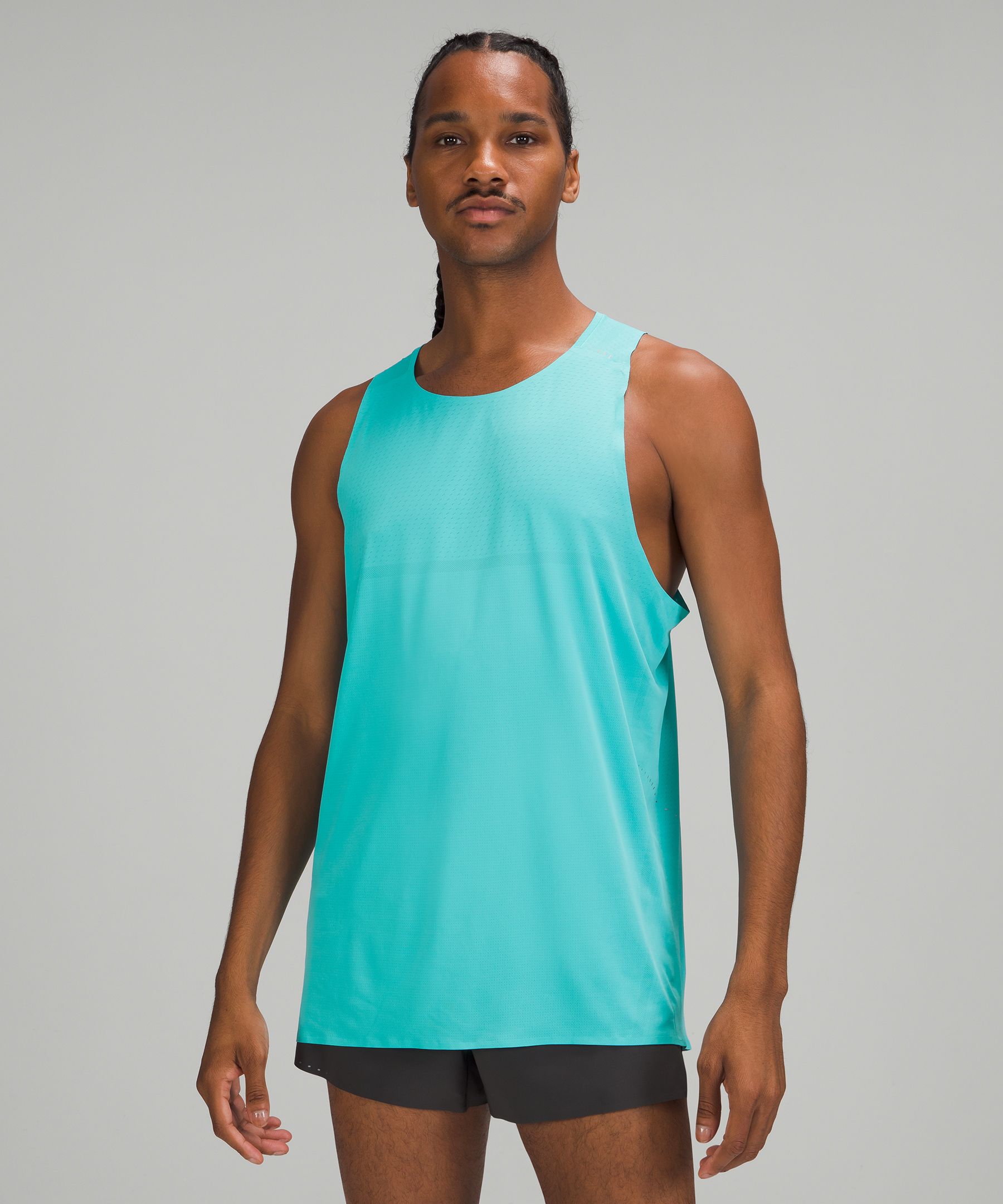 Lululemon Fast And Free Singlet In Electric Turquoise
