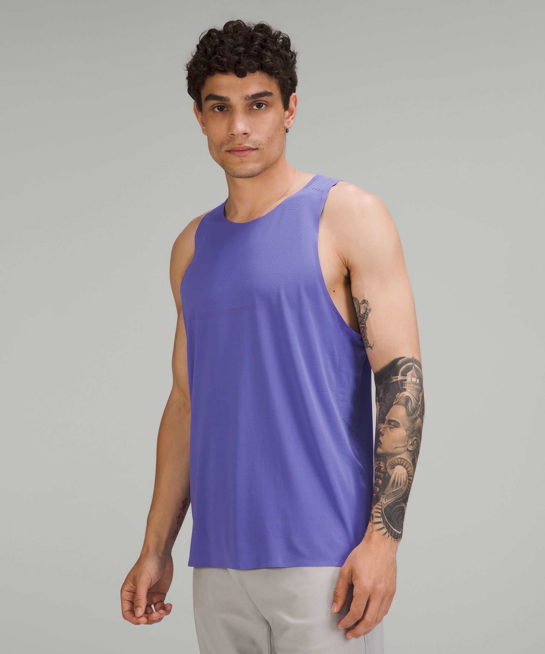 Lululemon Fast And Free Singlet In Charged Indigo