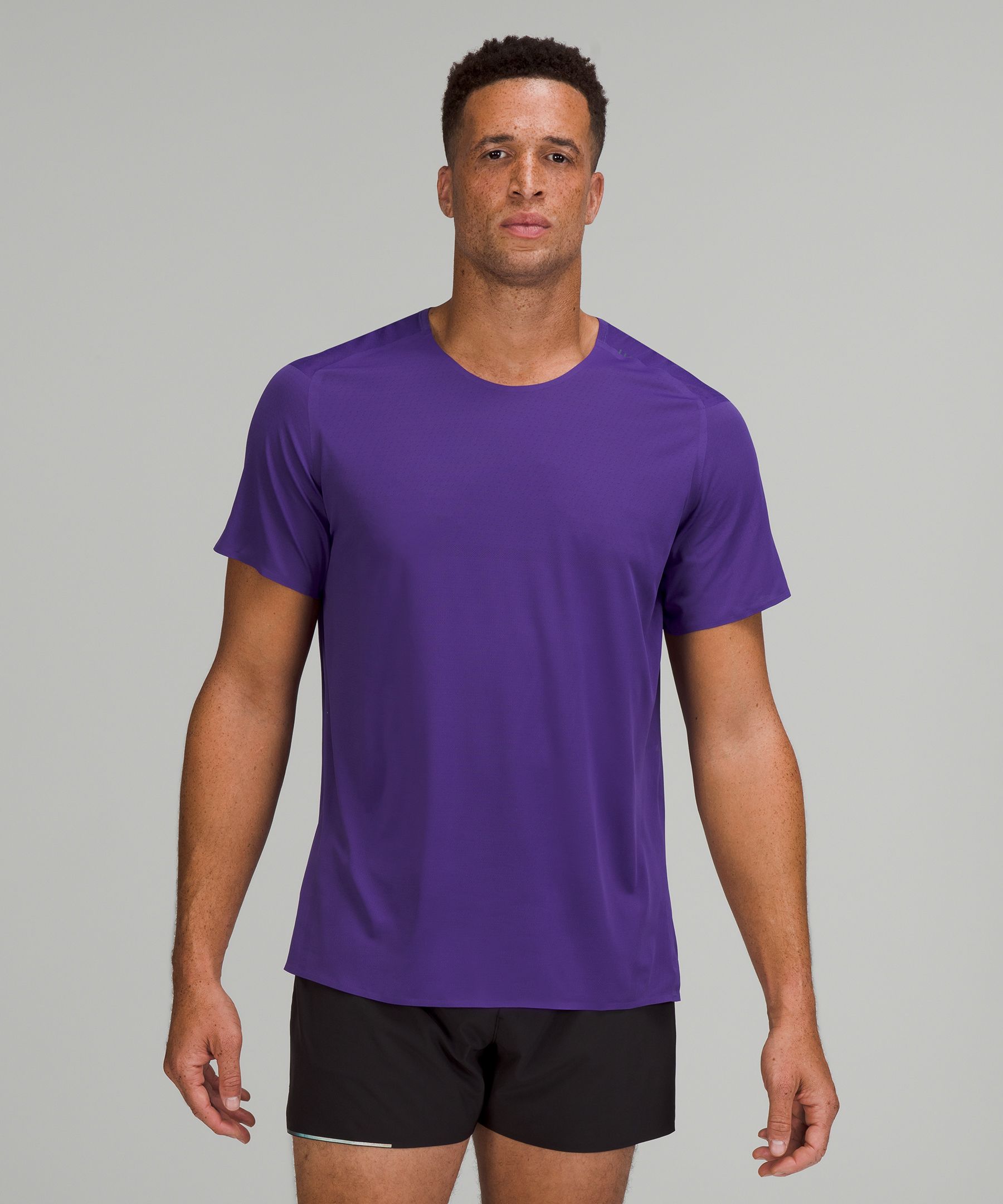 Lululemon Fast And Free Short Sleeve Shirt Breathe In Petrol Purple