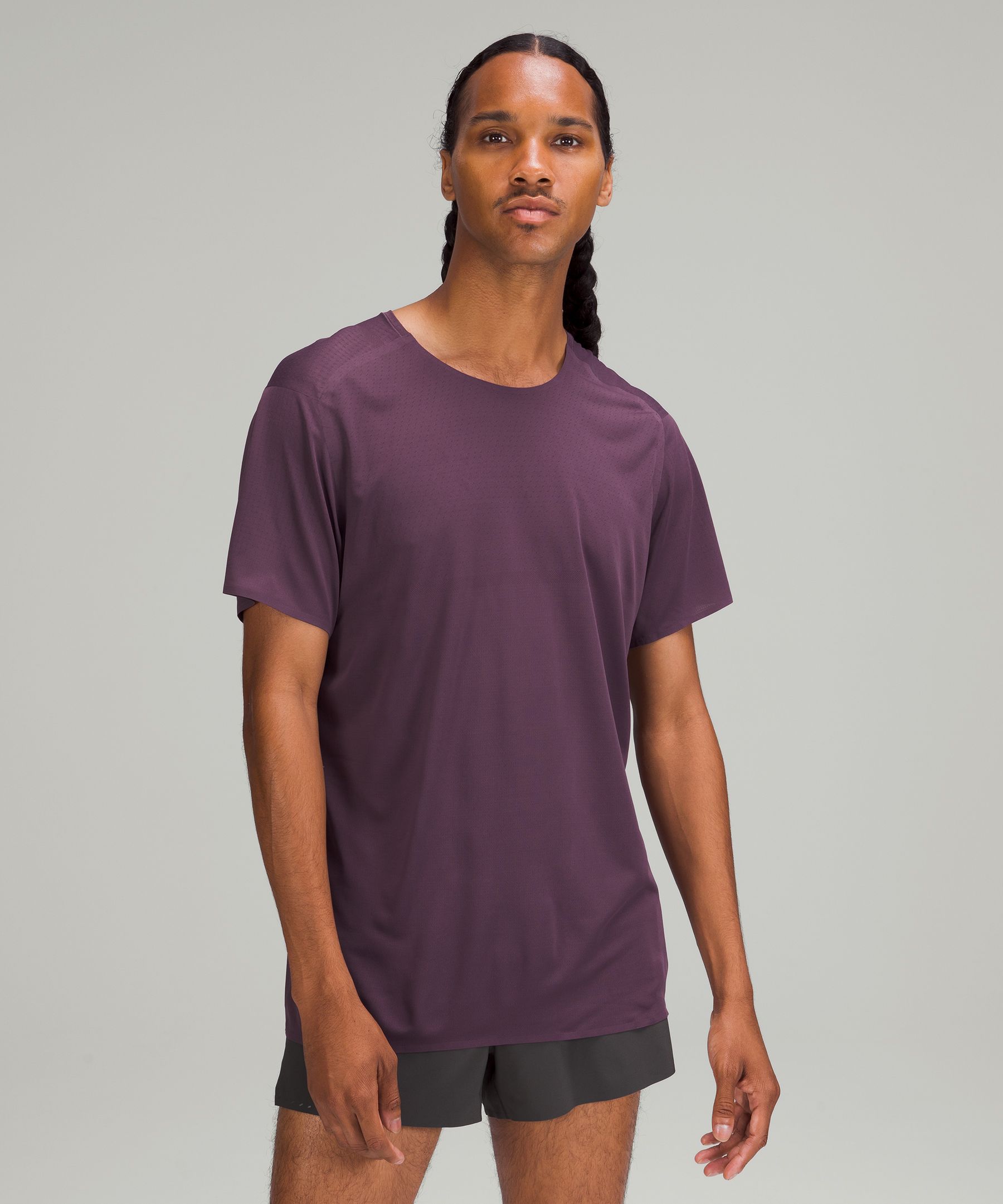 Lululemon Fast And Free Short Sleeve Shirt In Grape Thistle