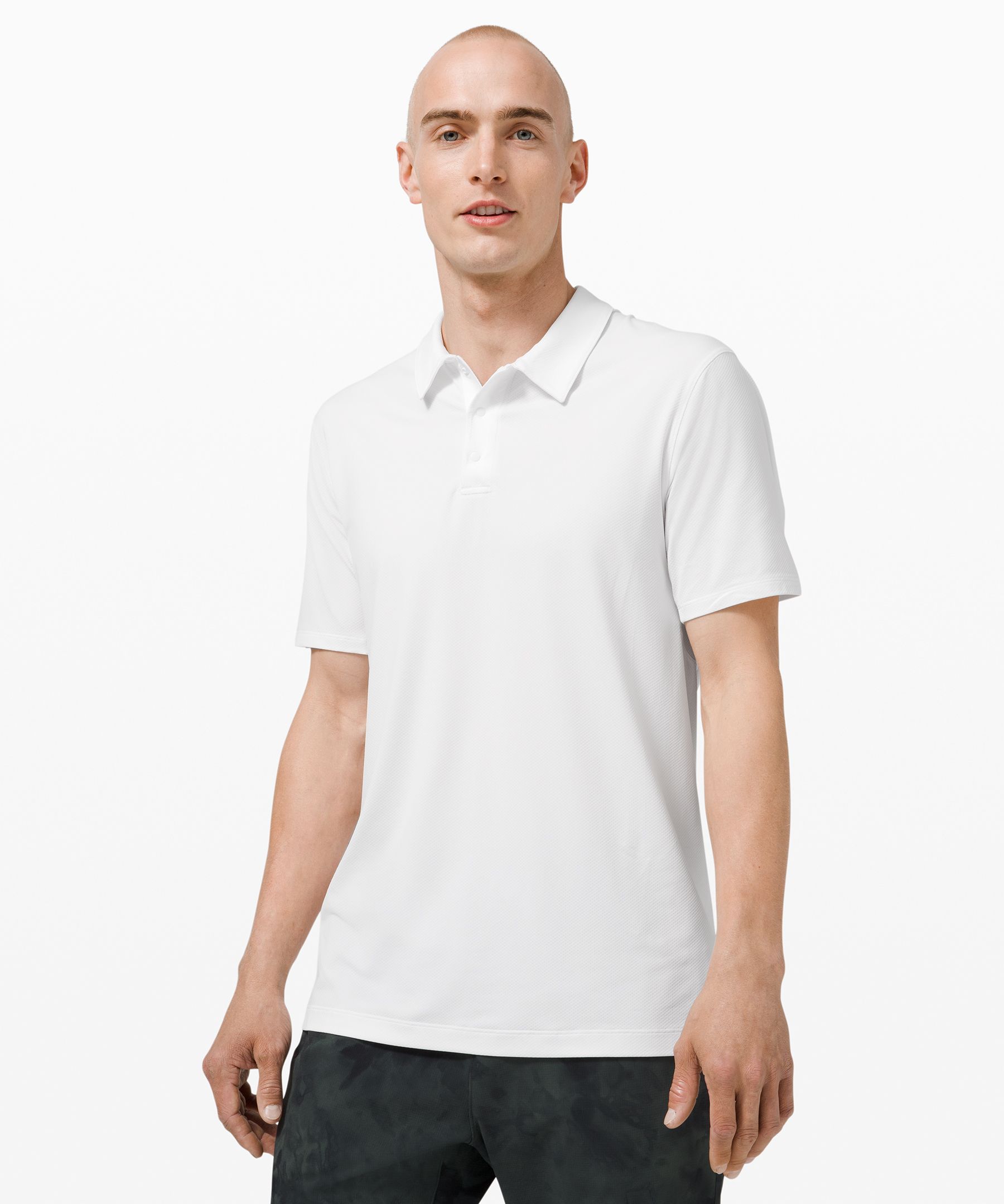 Lululemon Snap Front Performance Short Sleeve Polo In Symphony