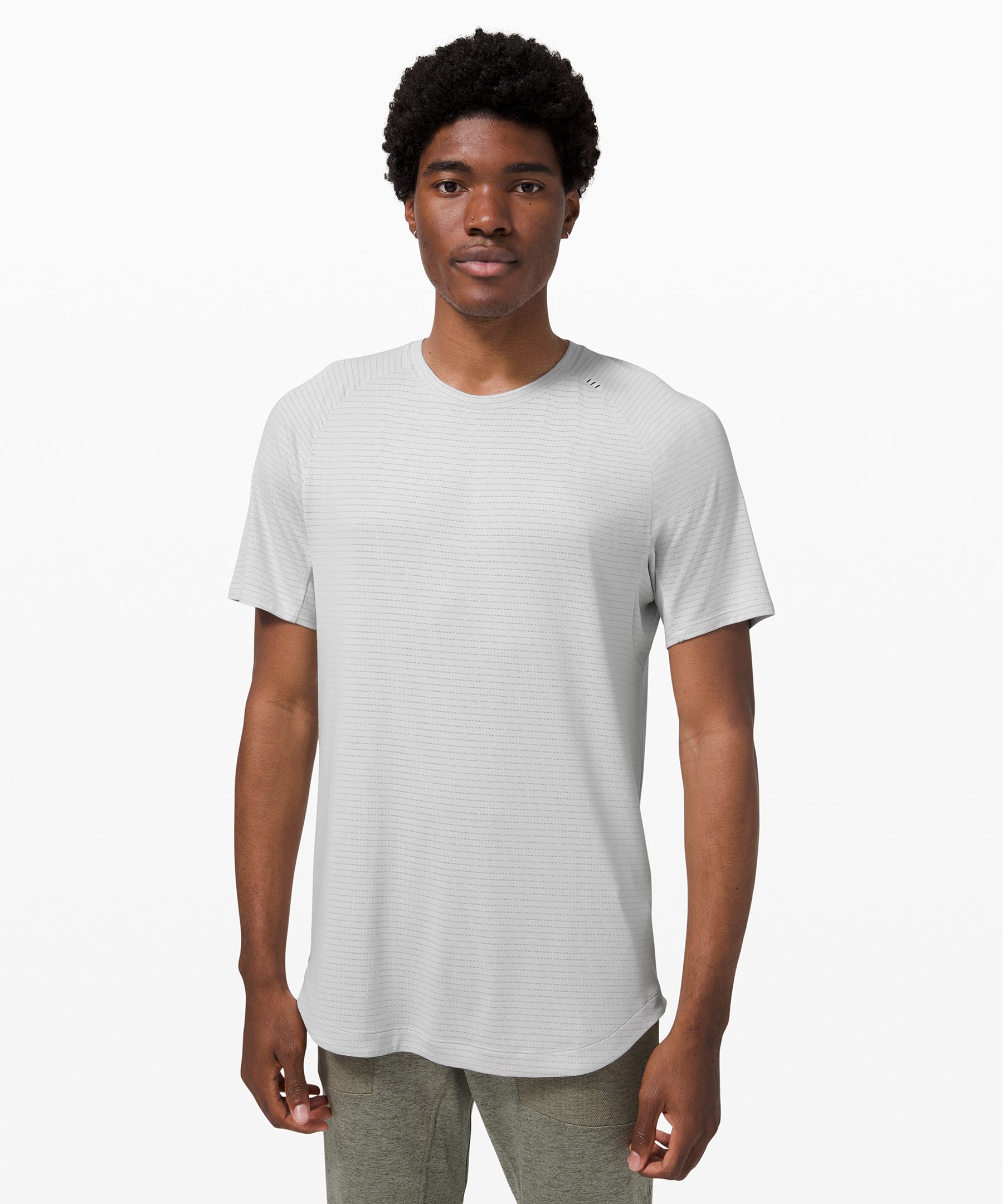 Lululemon Drysense Training Short Sleeve Shirt In Heathered Raw