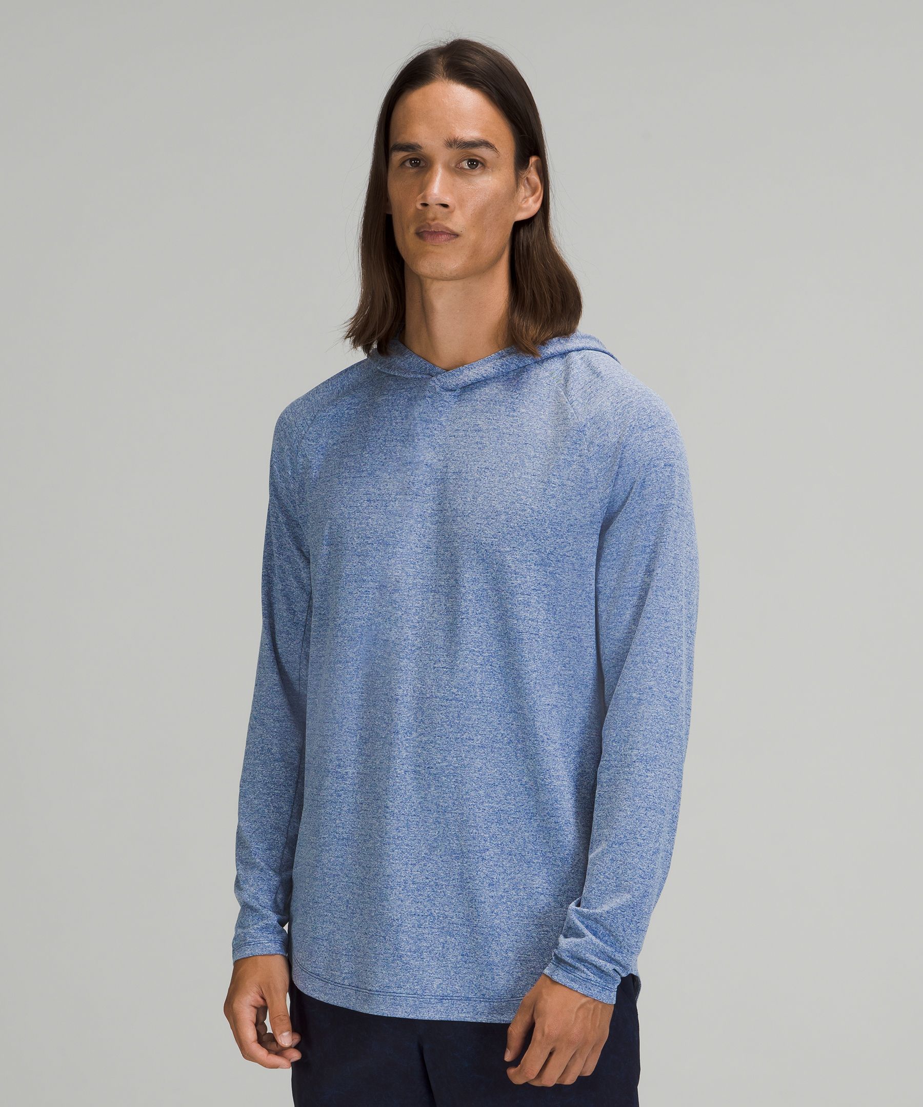 lululemon Drysense Athletic Hoodie - Heathered Chambray, Pullover Hoodies