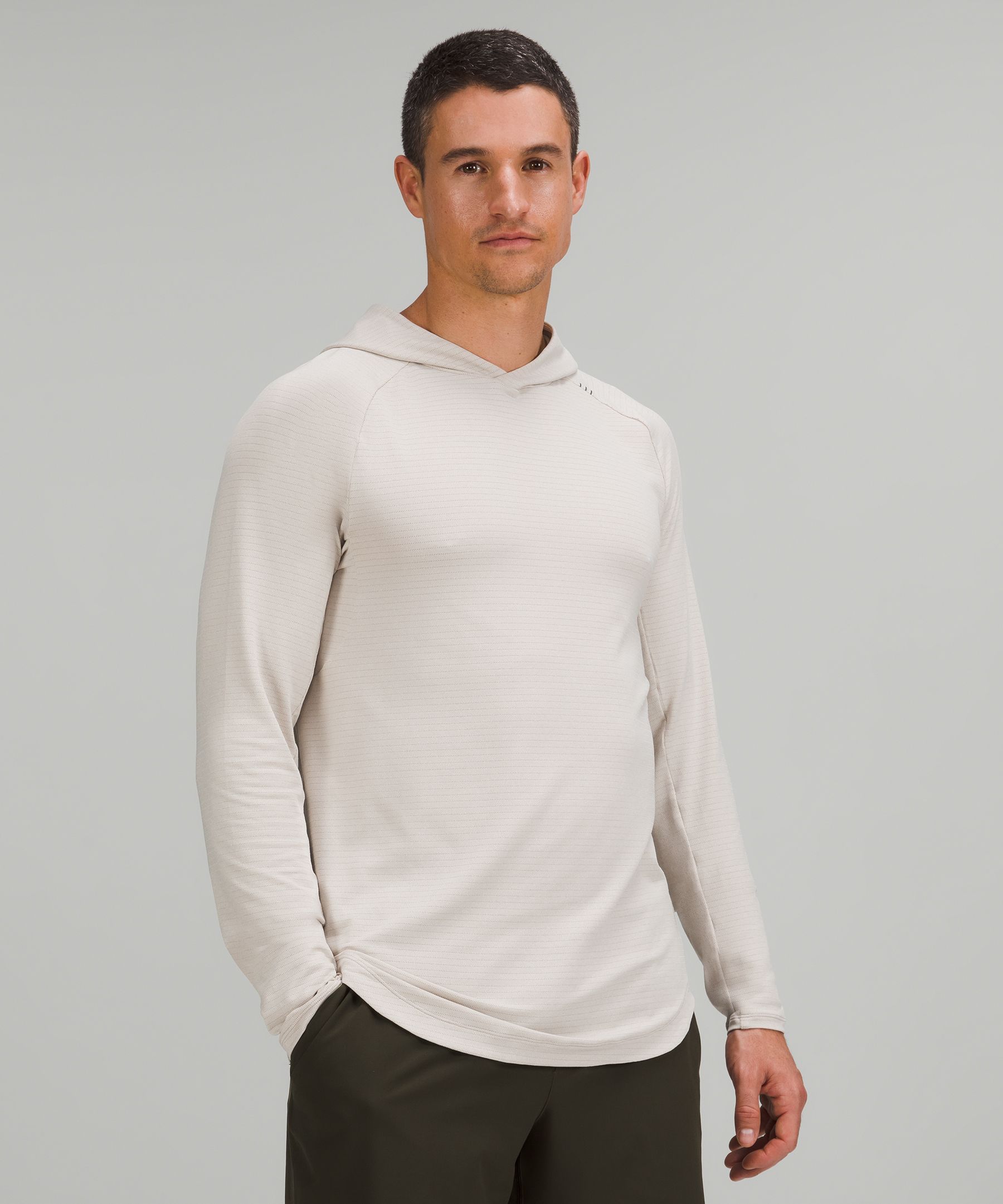 Lululemon Drysense Training Hoodie In Heathered Soft Denim