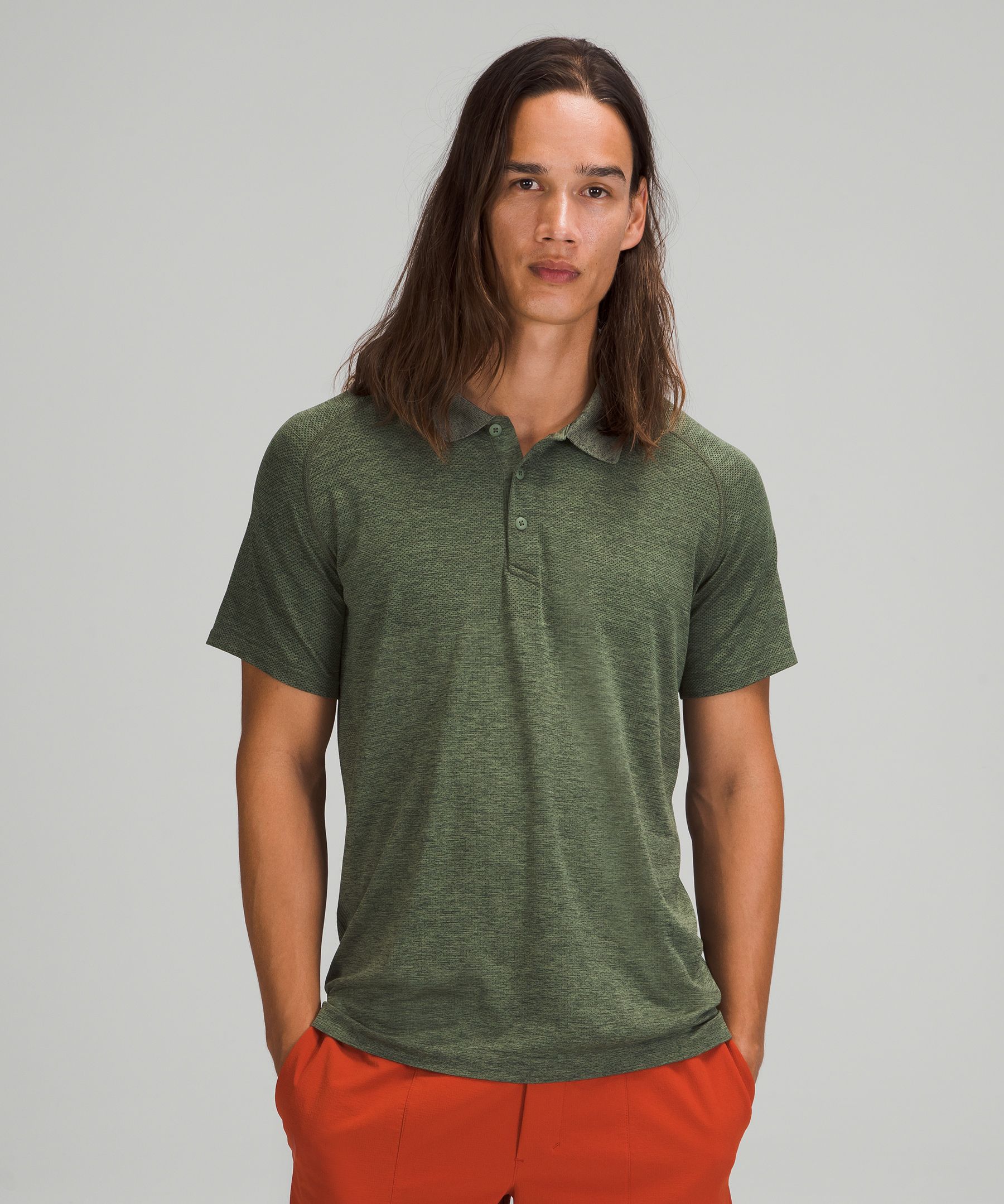 Lululemon Metal Vent Tech Polo Shirt 2.0 In Rainforest Green/green Twill
