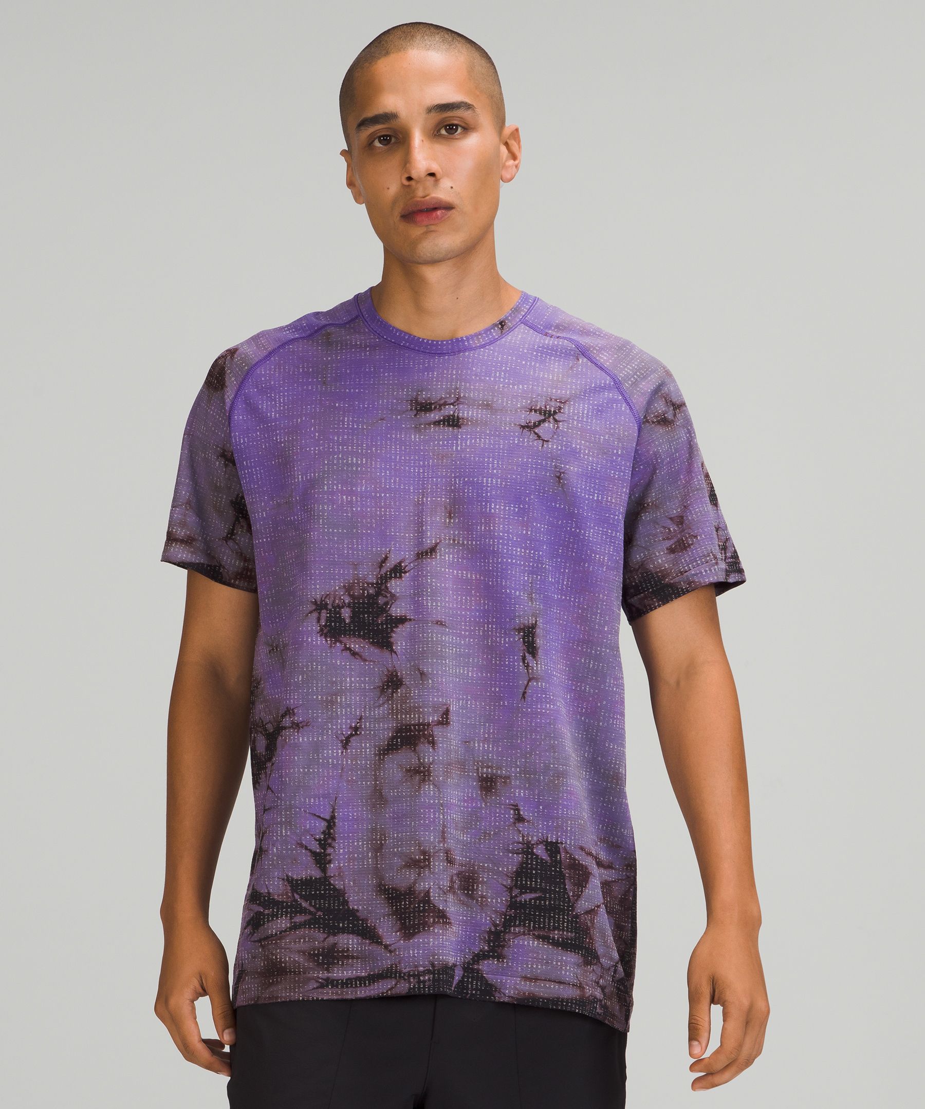 Lululemon Metal Vent Tech T-shirt 2.0 In Disconnect Marble Dye Petrol Purple/black Granite