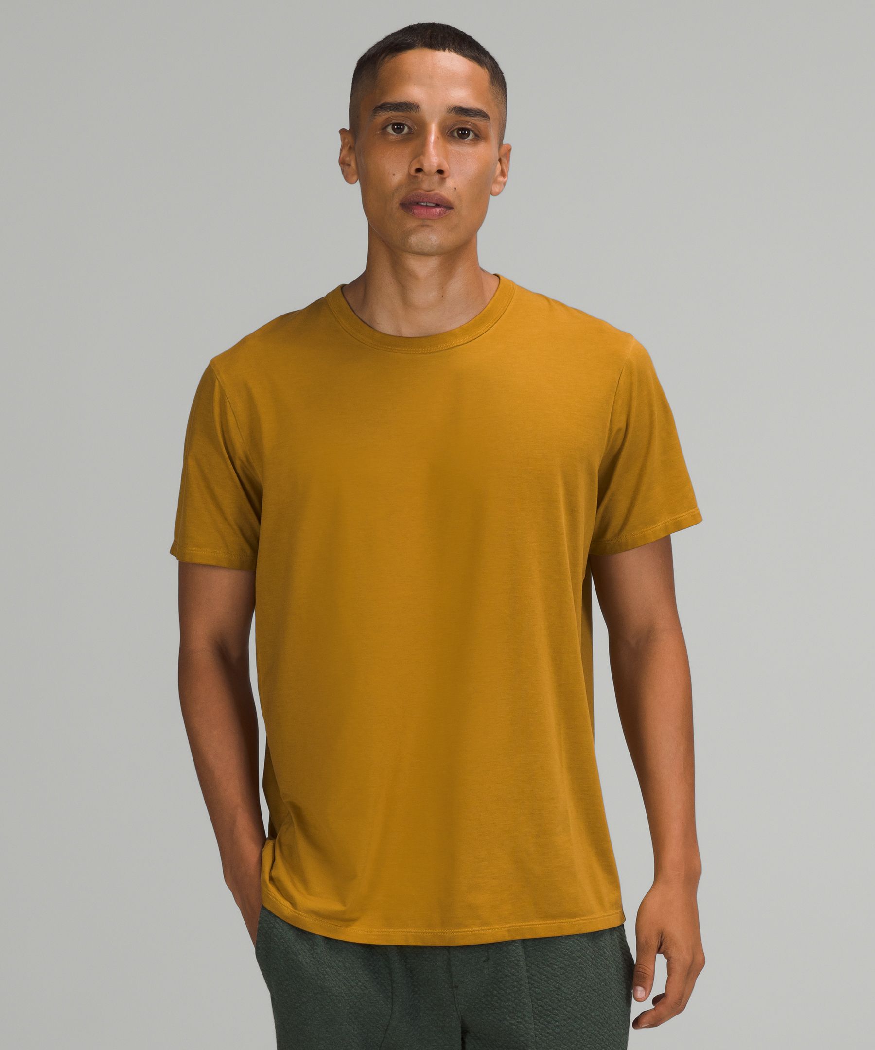 Lululemon The Fundamental T-shirt In Breeze Dye Gold Spice