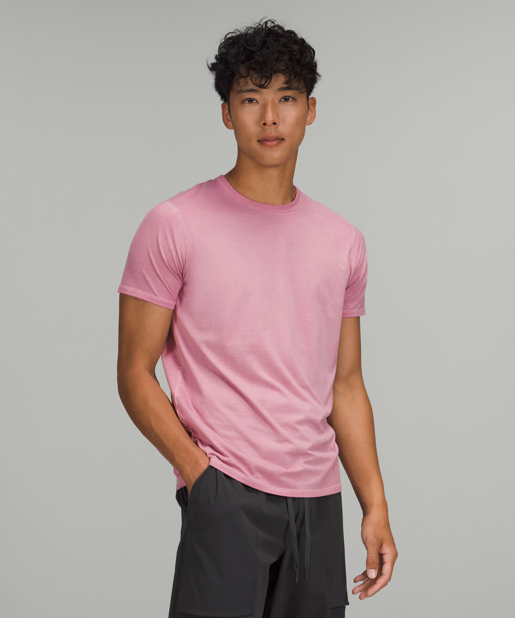 Lululemon The Fundamental T-shirt In Breeze Dye Pink Taupe