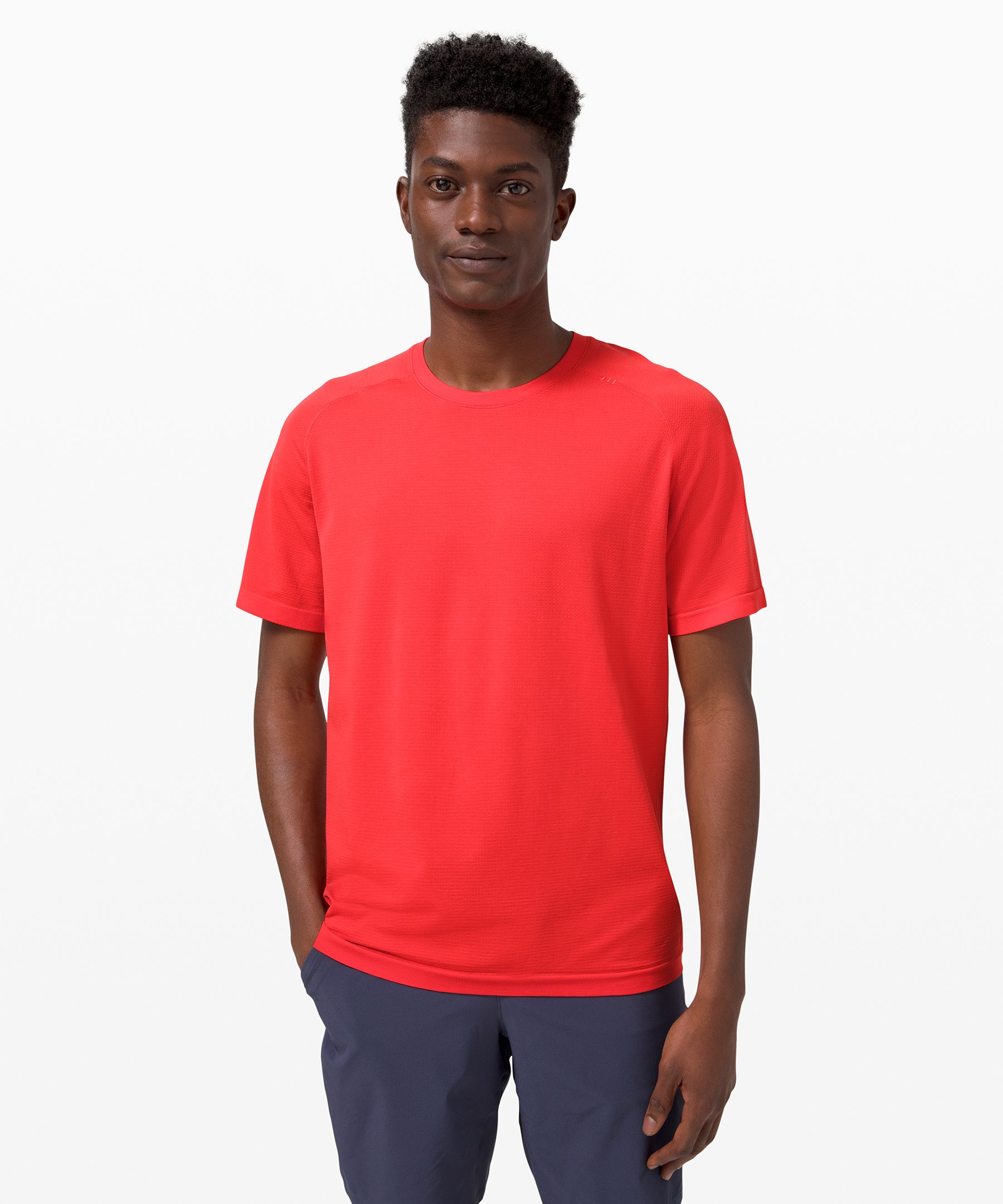 Lululemon Metal Vent Tech Short Sleeve 2.0 In Red