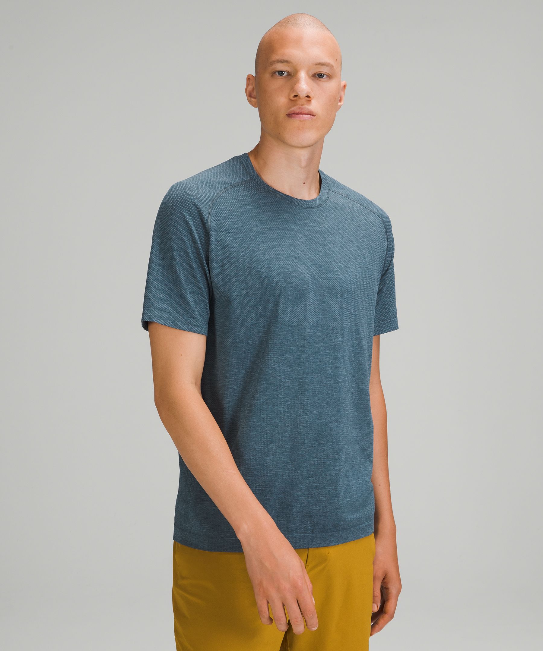 Lululemon Metal Vent Tech Short Sleeve Shirt 2.0 In River Blue/iron Blue
