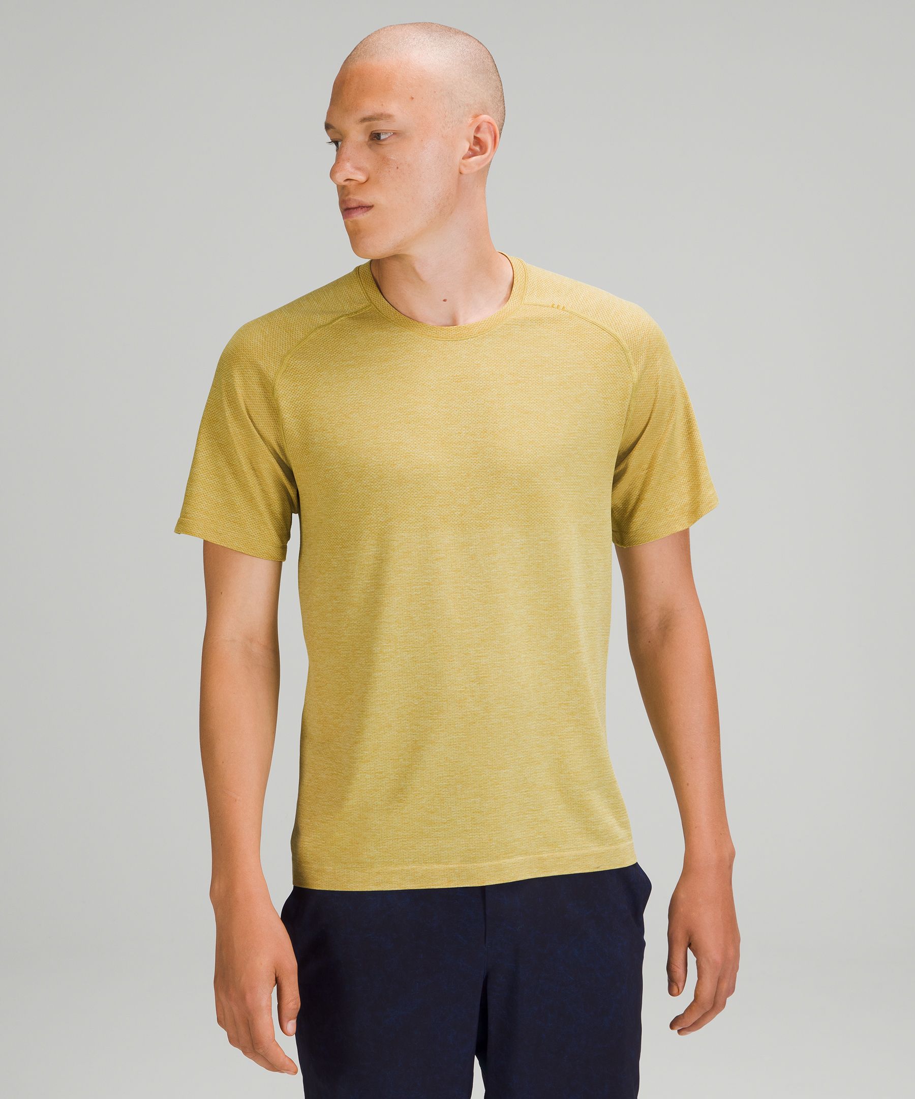 Lululemon Metal Vent Tech Short Sleeve Shirt 2.0 In Auric Gold/dew Green