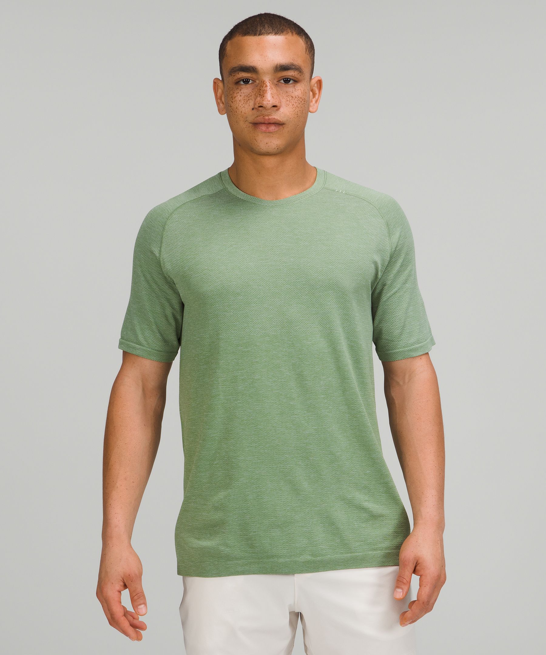 Lululemon Metal Vent Tech Short Sleeve Shirt 2.0 In Silver Blue/cedar Green
