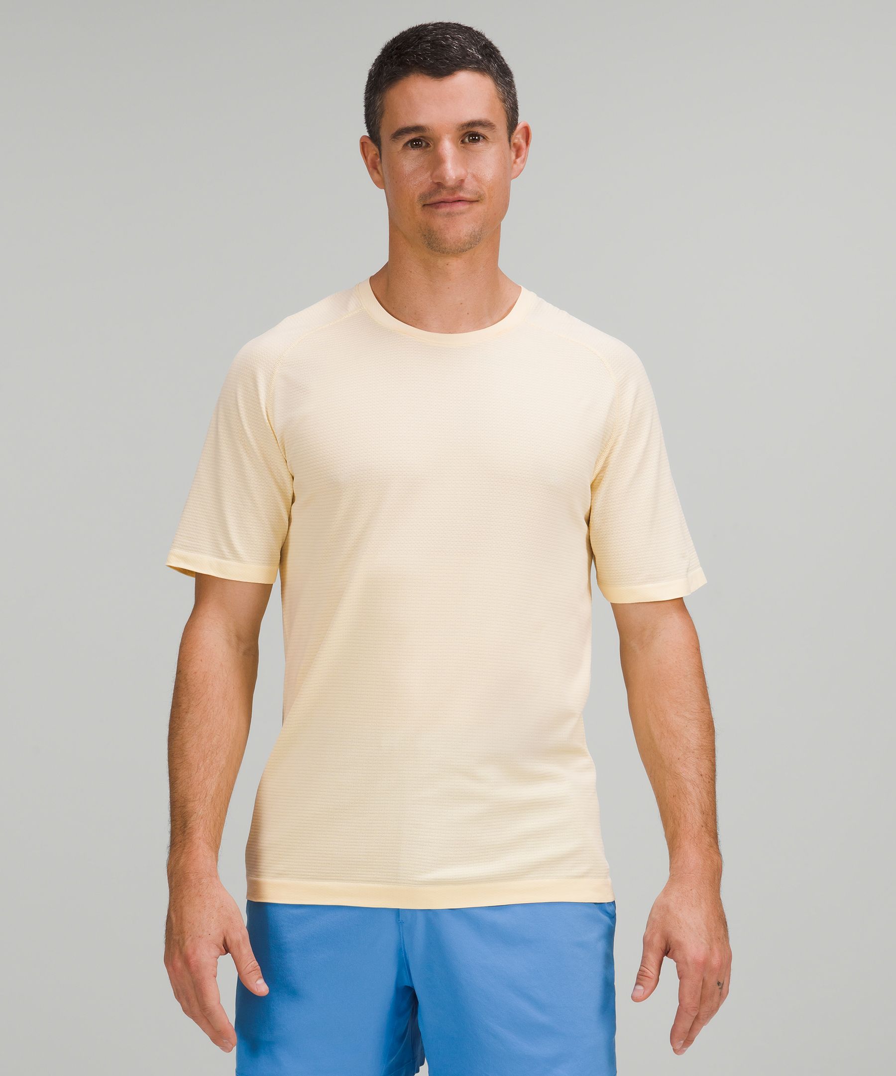 Lululemon Metal Vent Tech Short Sleeve Shirt 2.0 In White Opal/lemon Chiffon