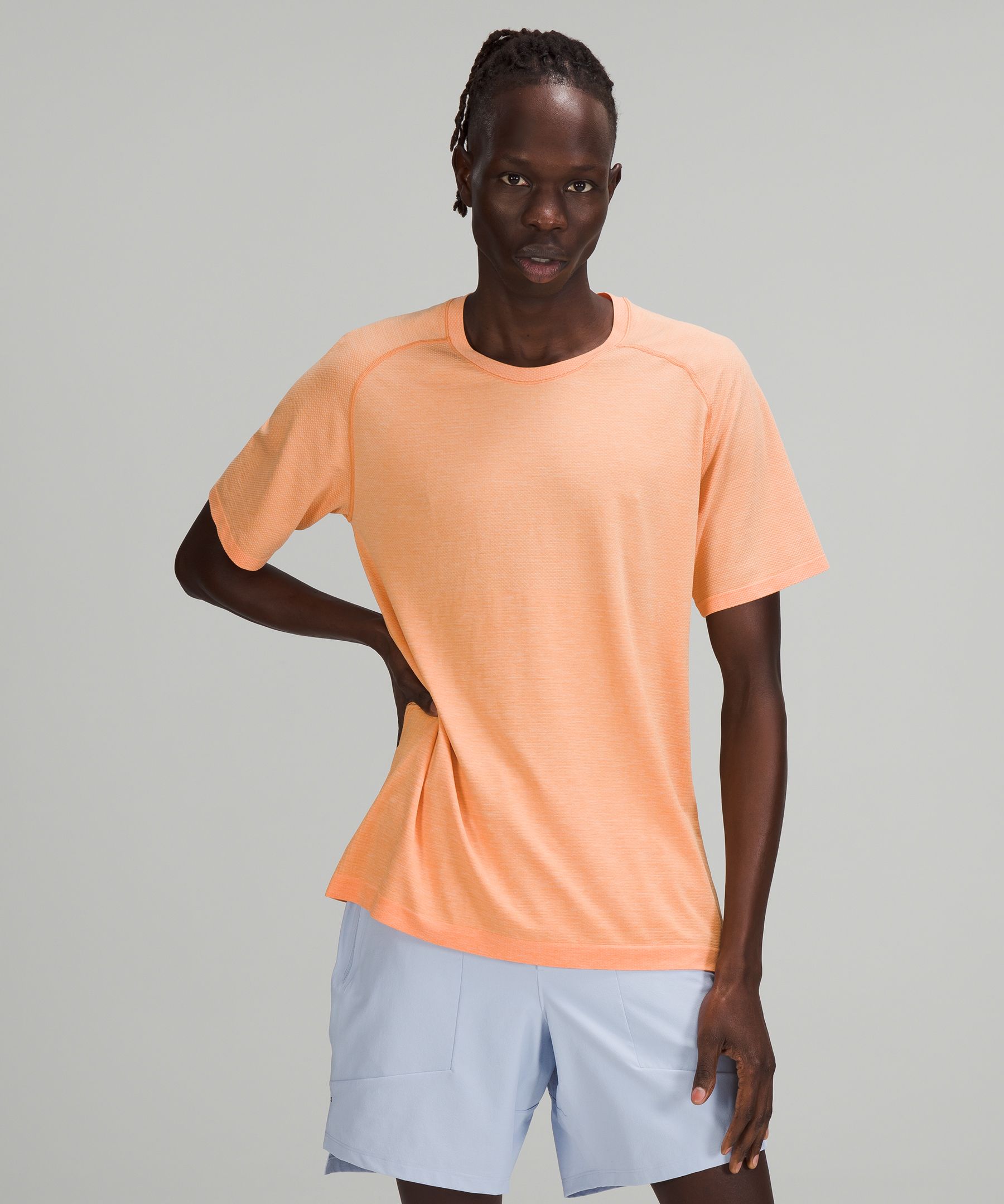 Lululemon Metal Vent Tech Short Sleeve Shirt 2.0 In Stoney Peach/warm Apricot
