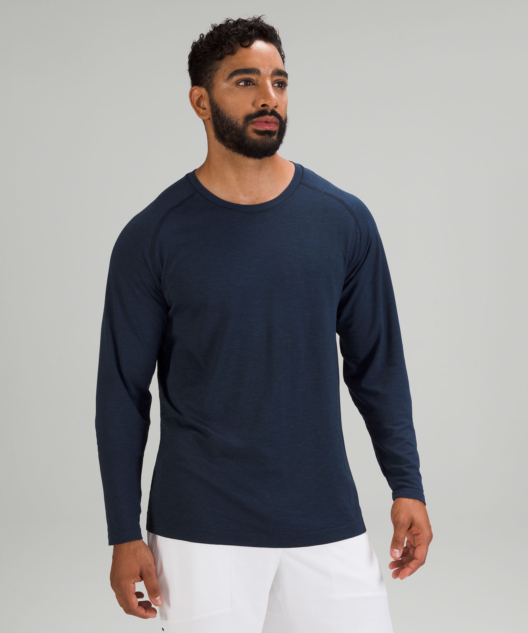 Lululemon Metal Vent Tech Long Sleeve Shirt 2.0 In Navy