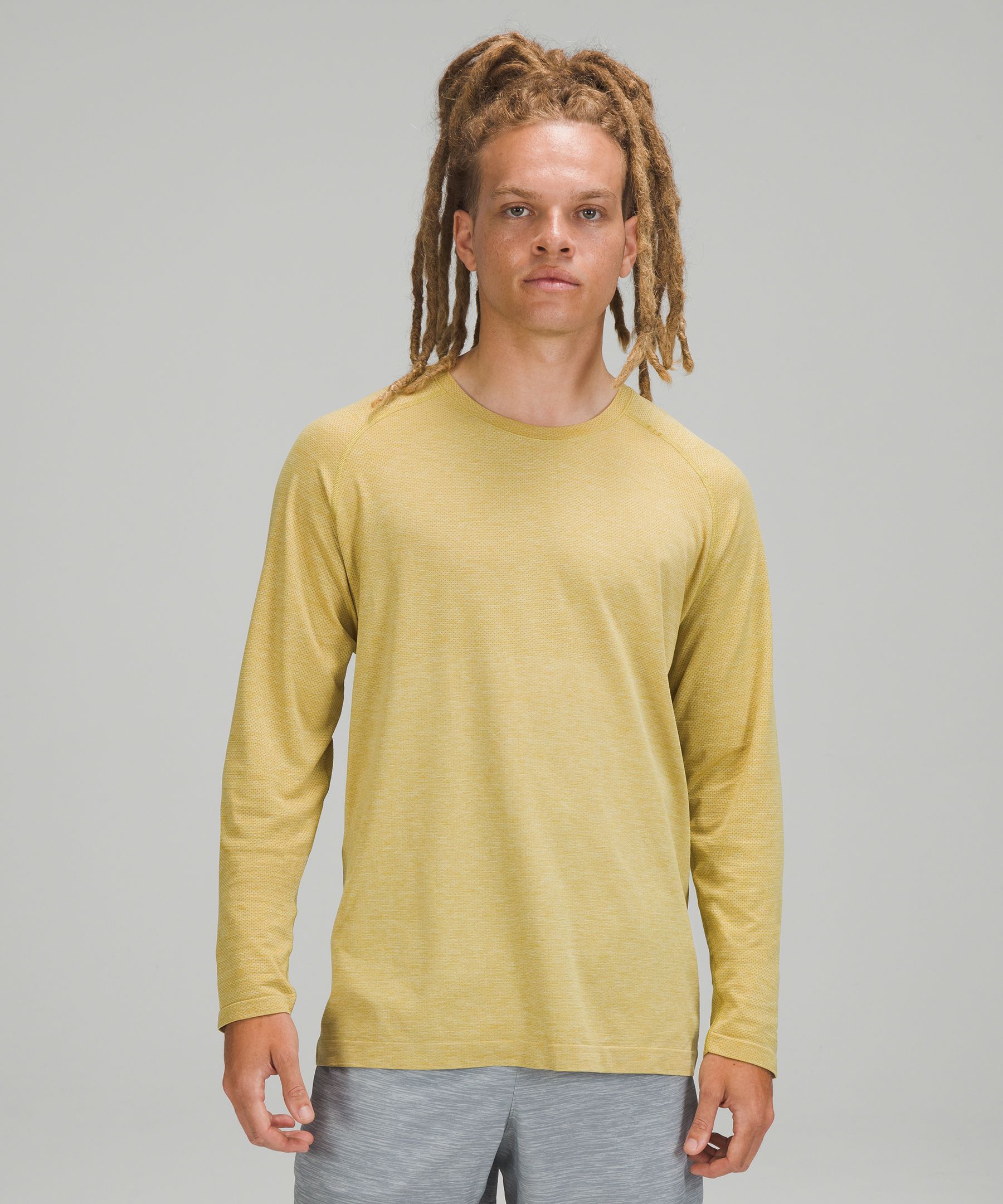 Lululemon Metal Vent Tech Long Sleeve Shirt 2.0 In Auric Gold/dew Green