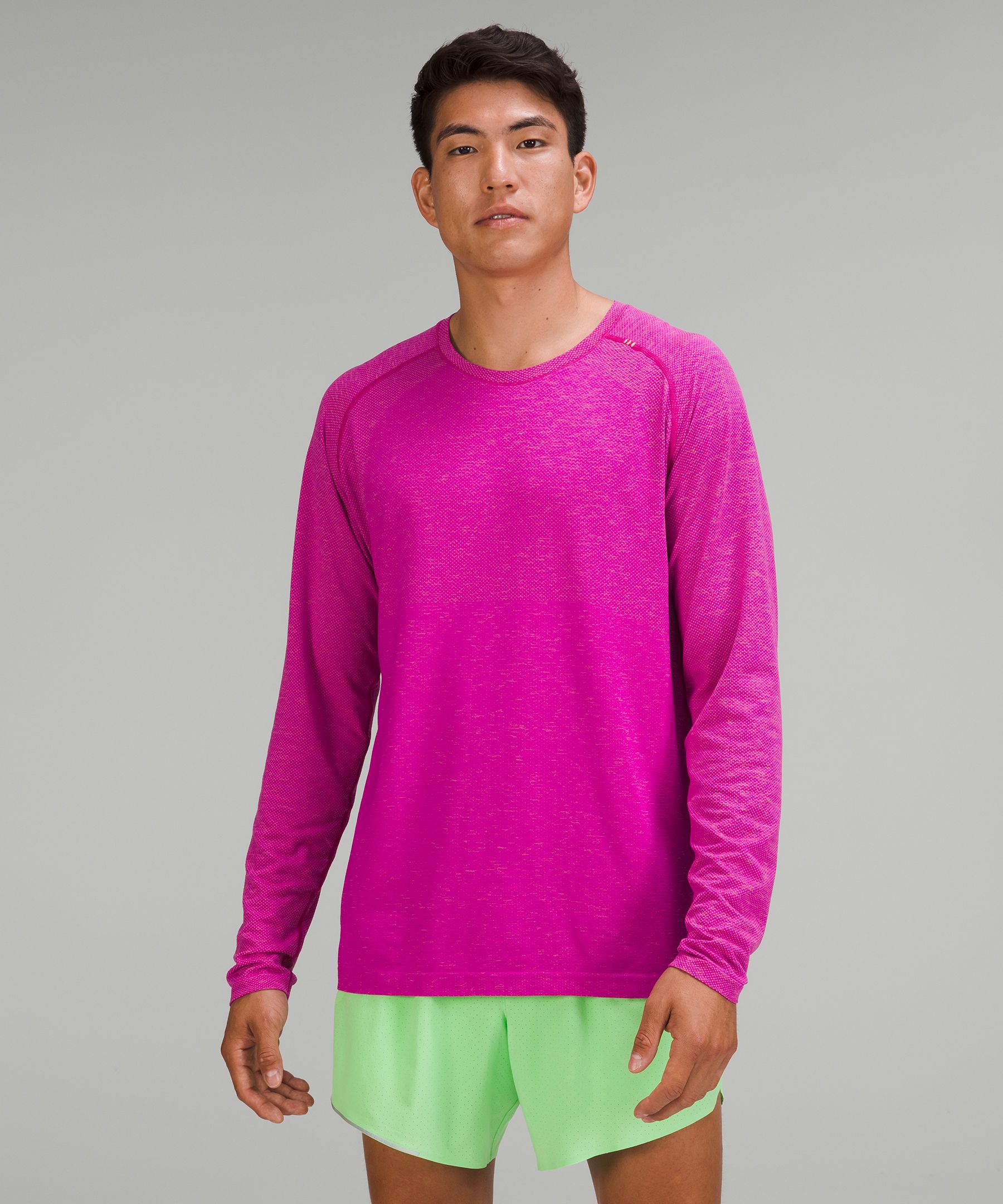 Lululemon Metal Vent Tech Long Sleeve Shirt 2.0 In Pink Clay/purple Highlight