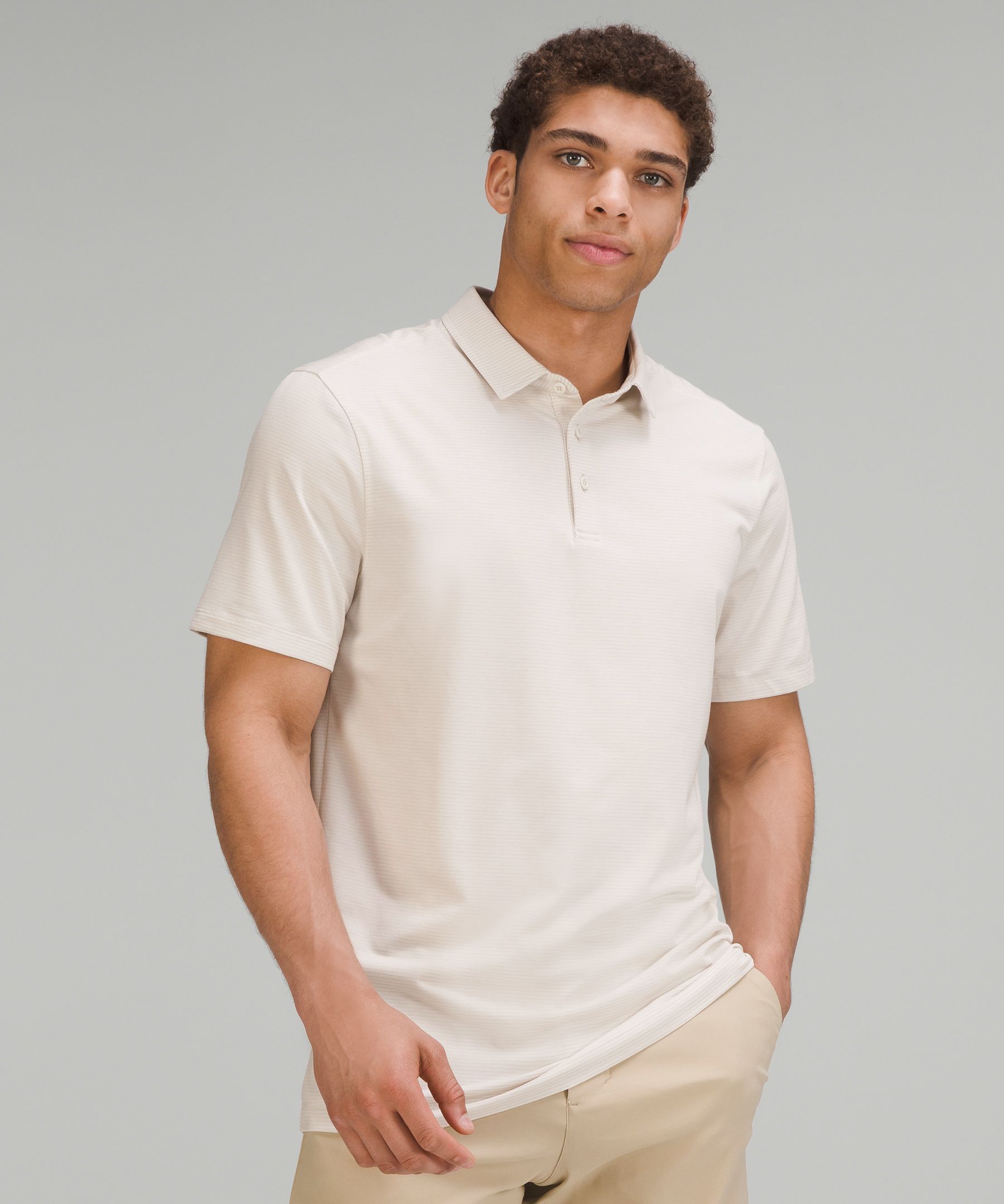 Lululemon Evolution Short Sleeve Polo Shirt In White Opal