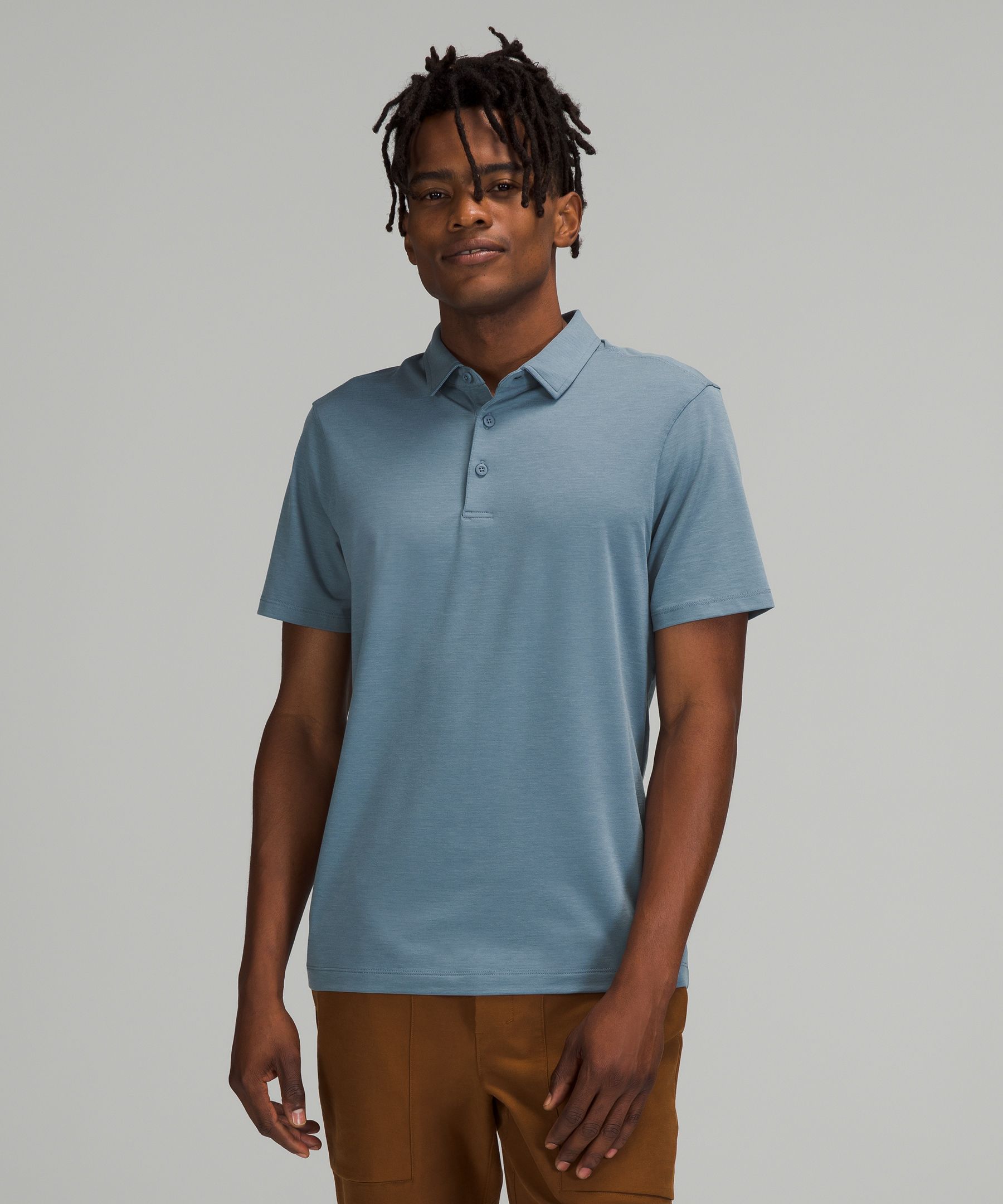 Lululemon Evolution Short Sleeve Polo Shirt In River Blue