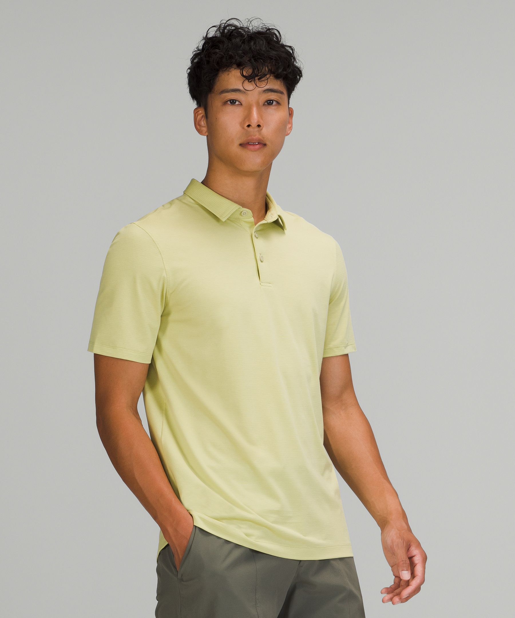 Lululemon Evolution Short Sleeve Polo Shirt Pique Fabric In Dew Green